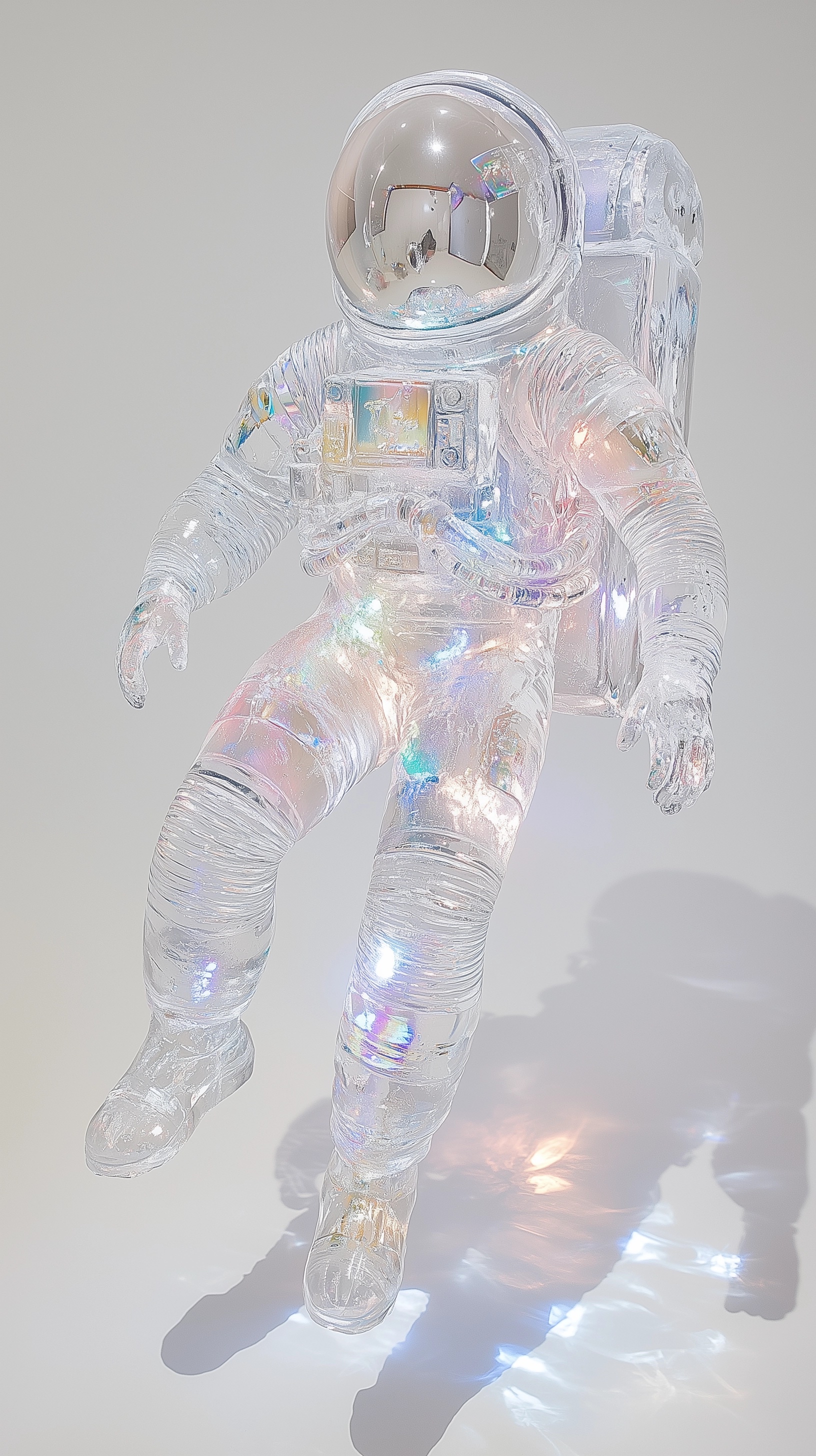 Stunning Ice Astronaut Sculpture - Captivating Art