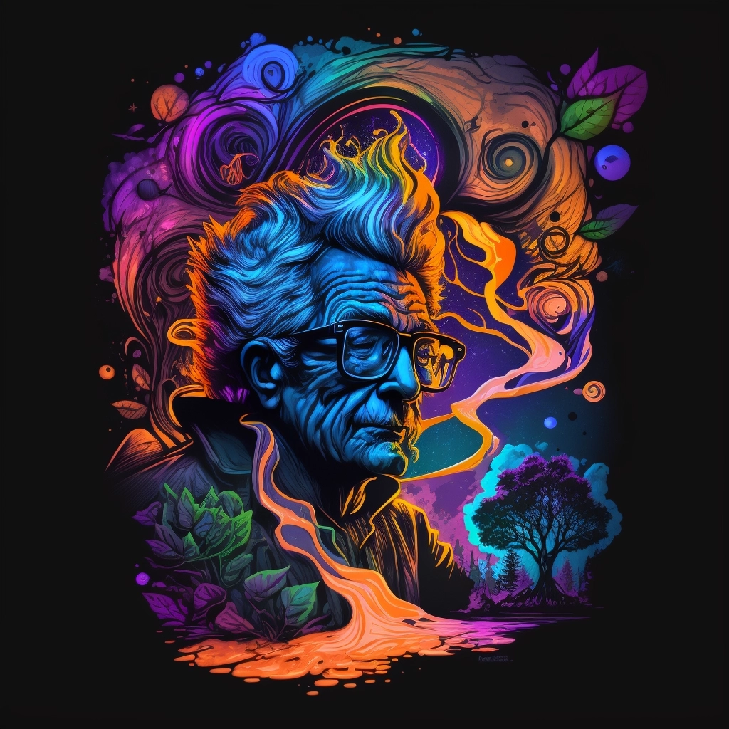 Psychedelic T-Shirt Design - Realistic & Print-Ready