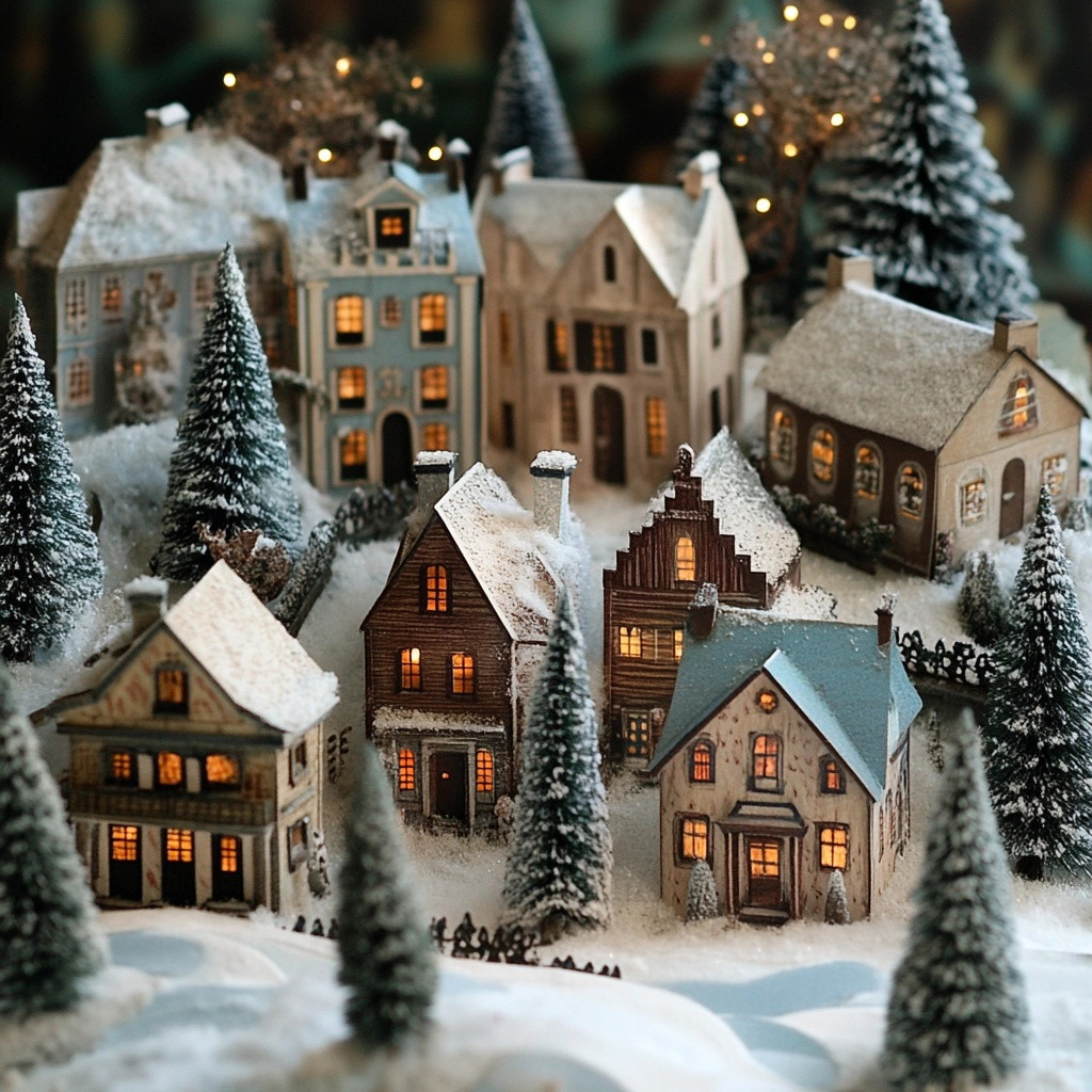 Charming Architect Christmas Village Cards