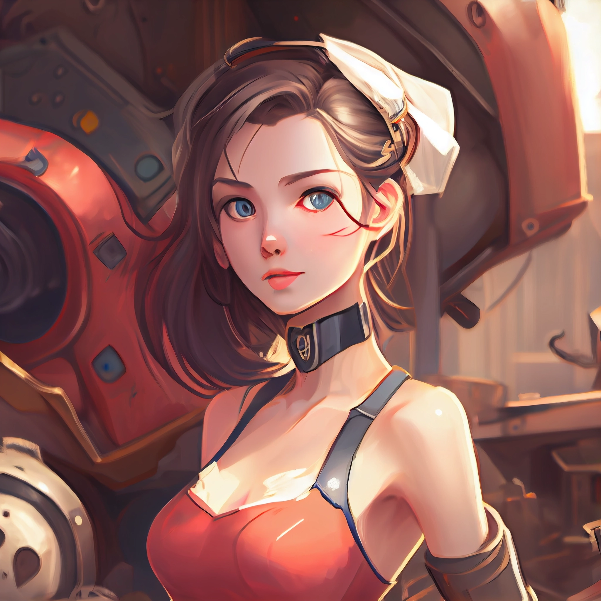 Junkyard Belle: A Stunning Anime Robot Portrait