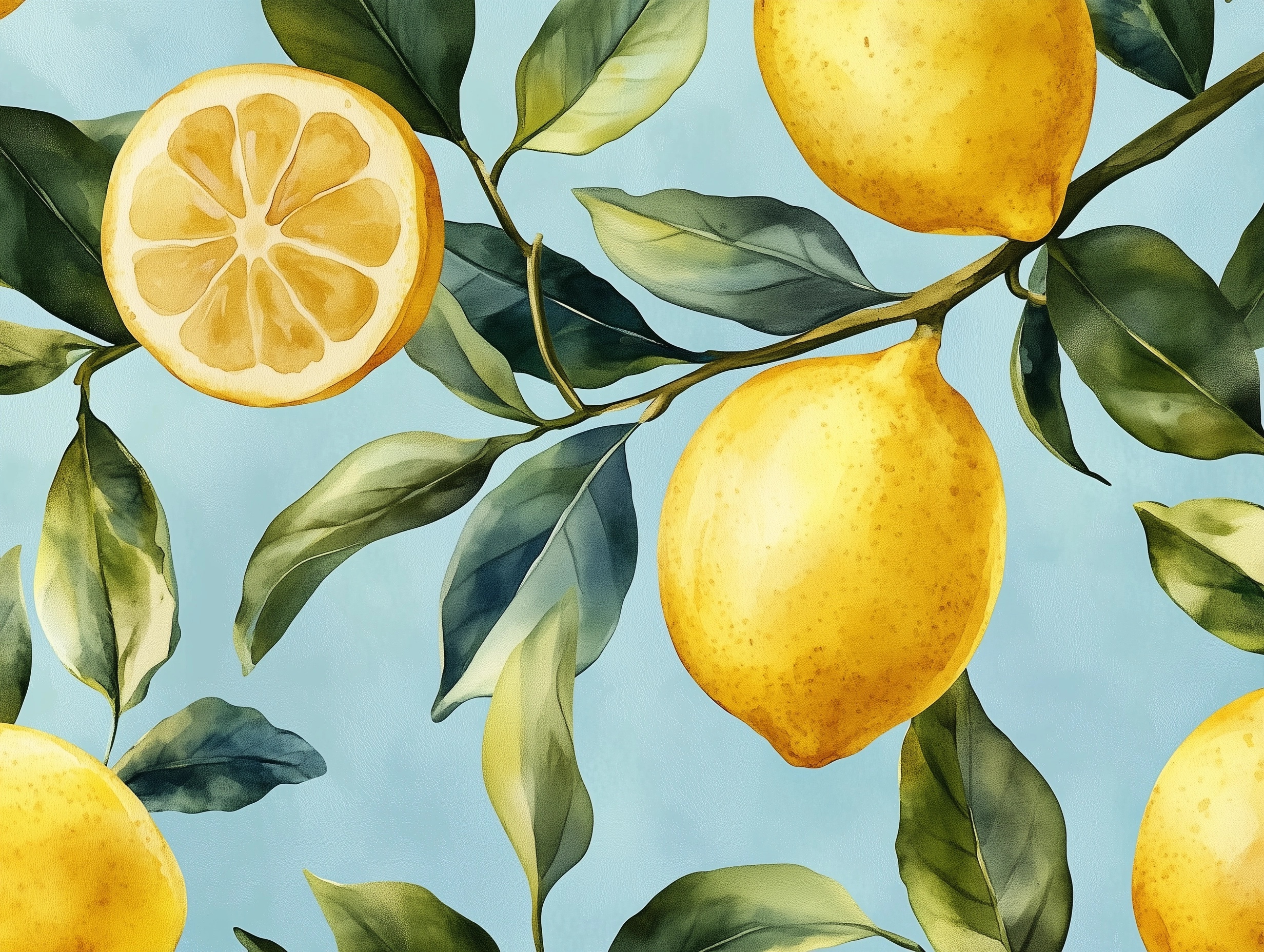 Charming Lemon Pattern for Kids' Illustrations