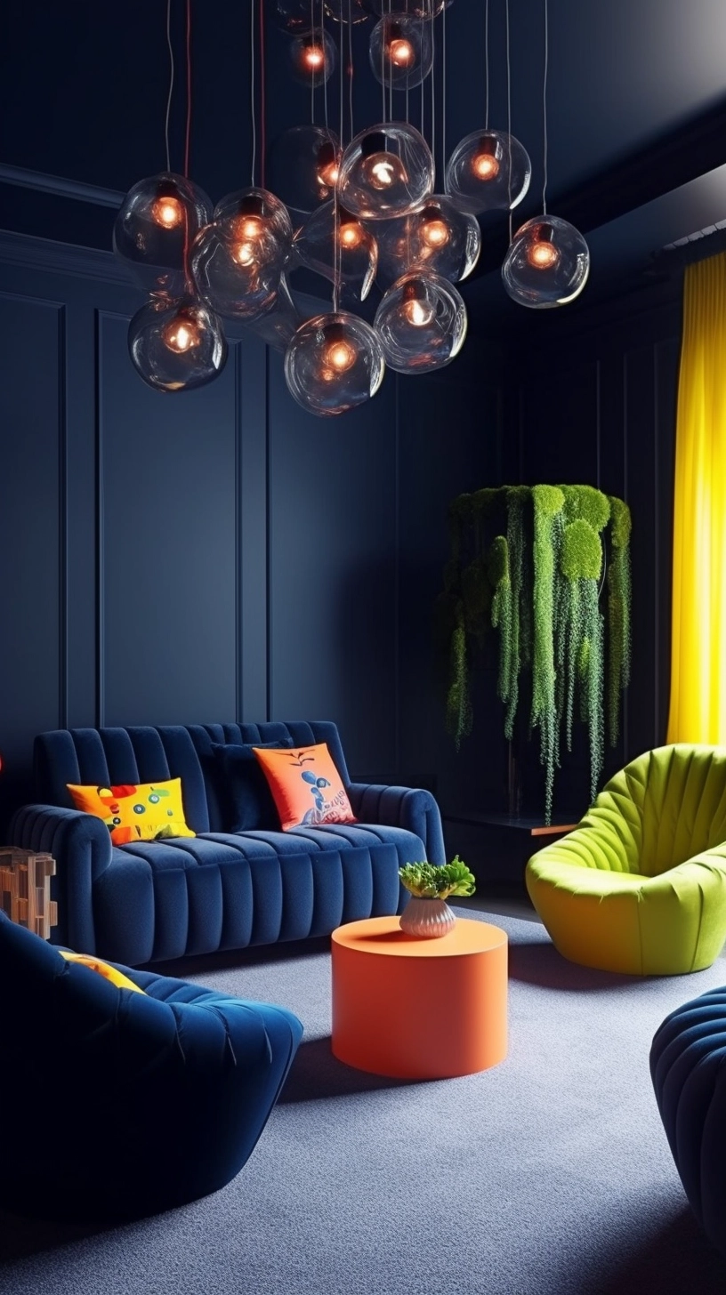 Navy and Neon: Tasteful Room Accents