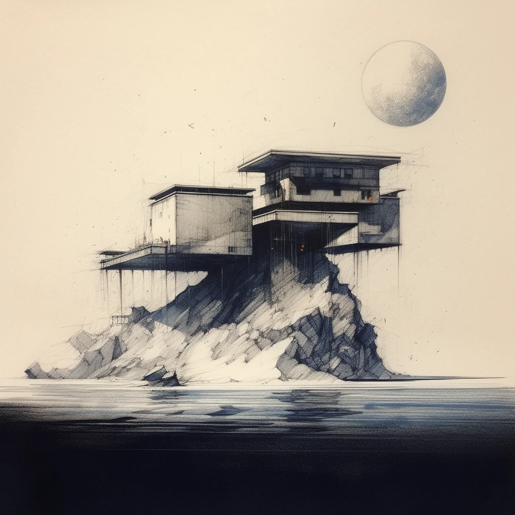 Minimalist Sketches: Ocean & Outer Space