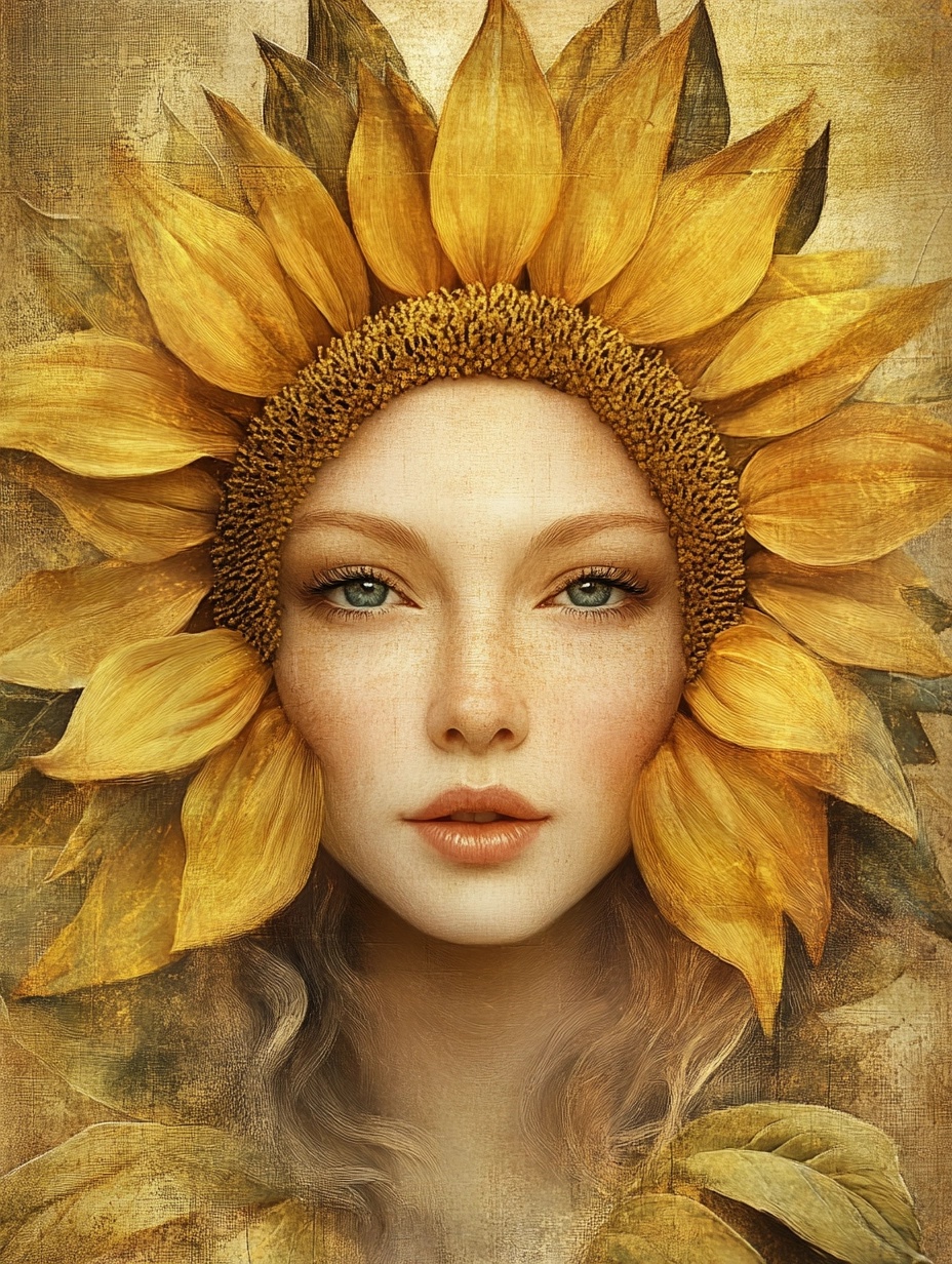 Vibrant Face of the Sunflower: Art by Bonnat & Schloe