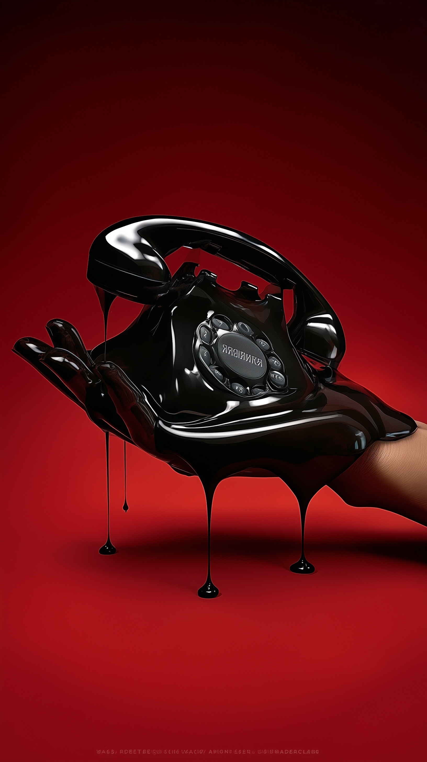 Surreal Melting Vintage Phone: A Hyper-Realistic Journey