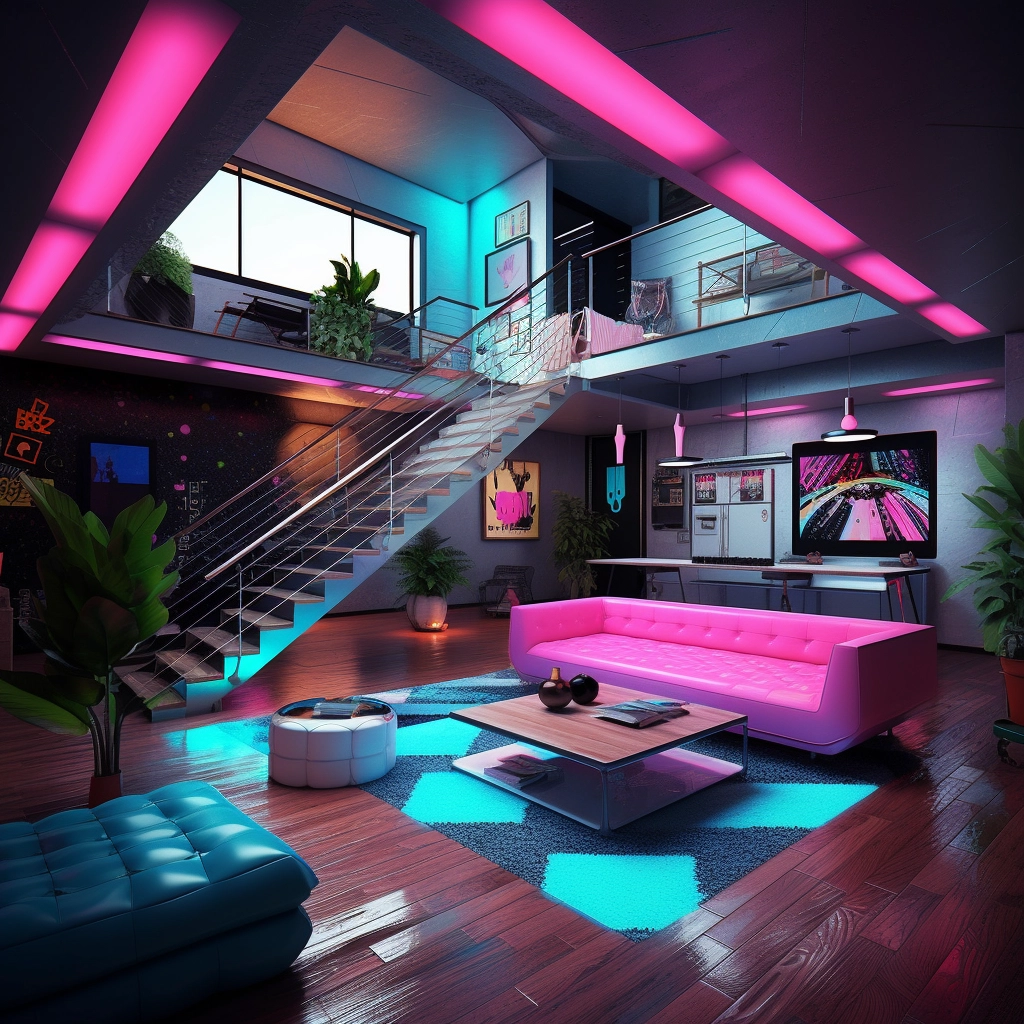 80s Disco Home: Unconventional Architecture & Vibrant Aesthetics