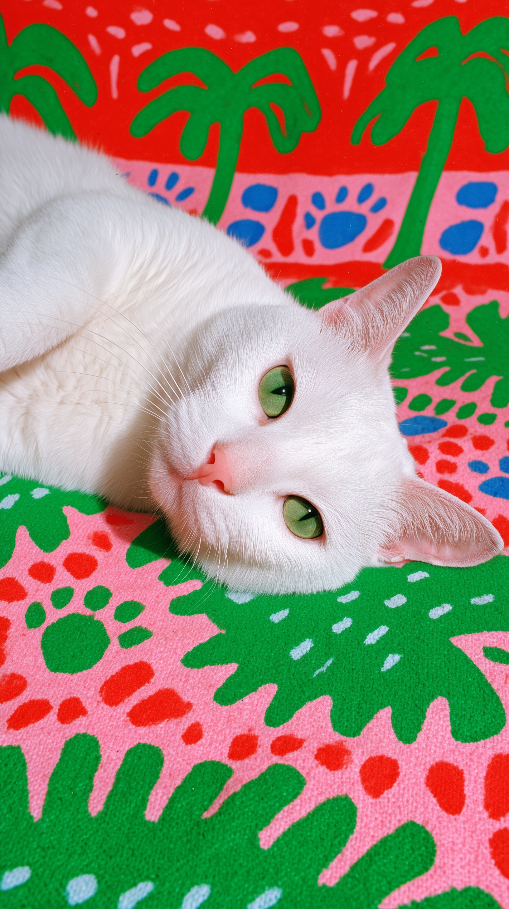 Charming Cat Portrait on Cozy Blanket