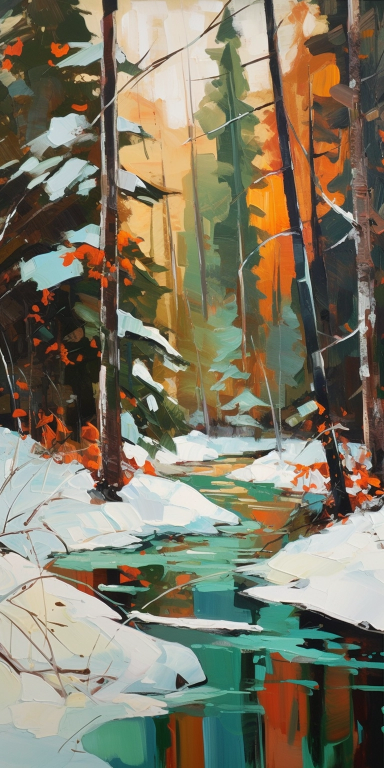 Snowy River: Colorful Winter Scenes