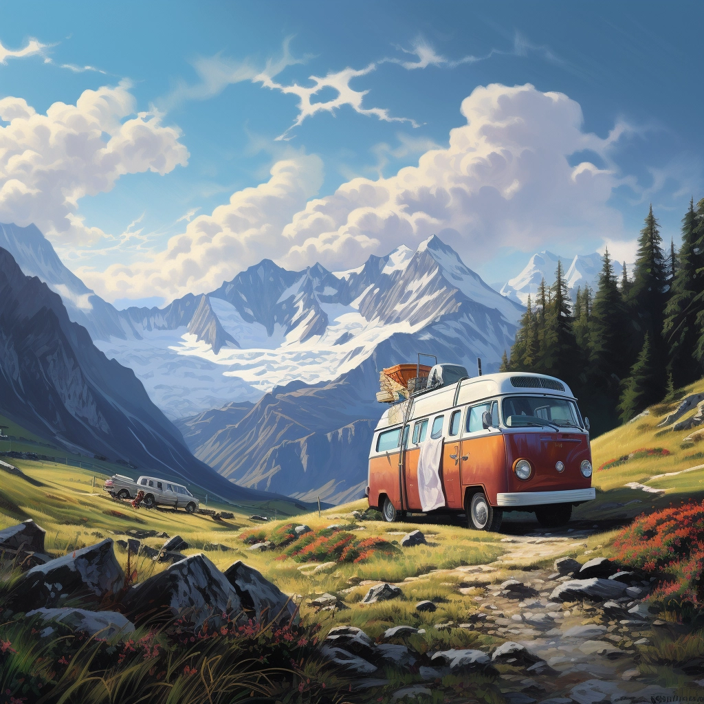 Ultimate Mountain Camping Experience: House Bus Retreat