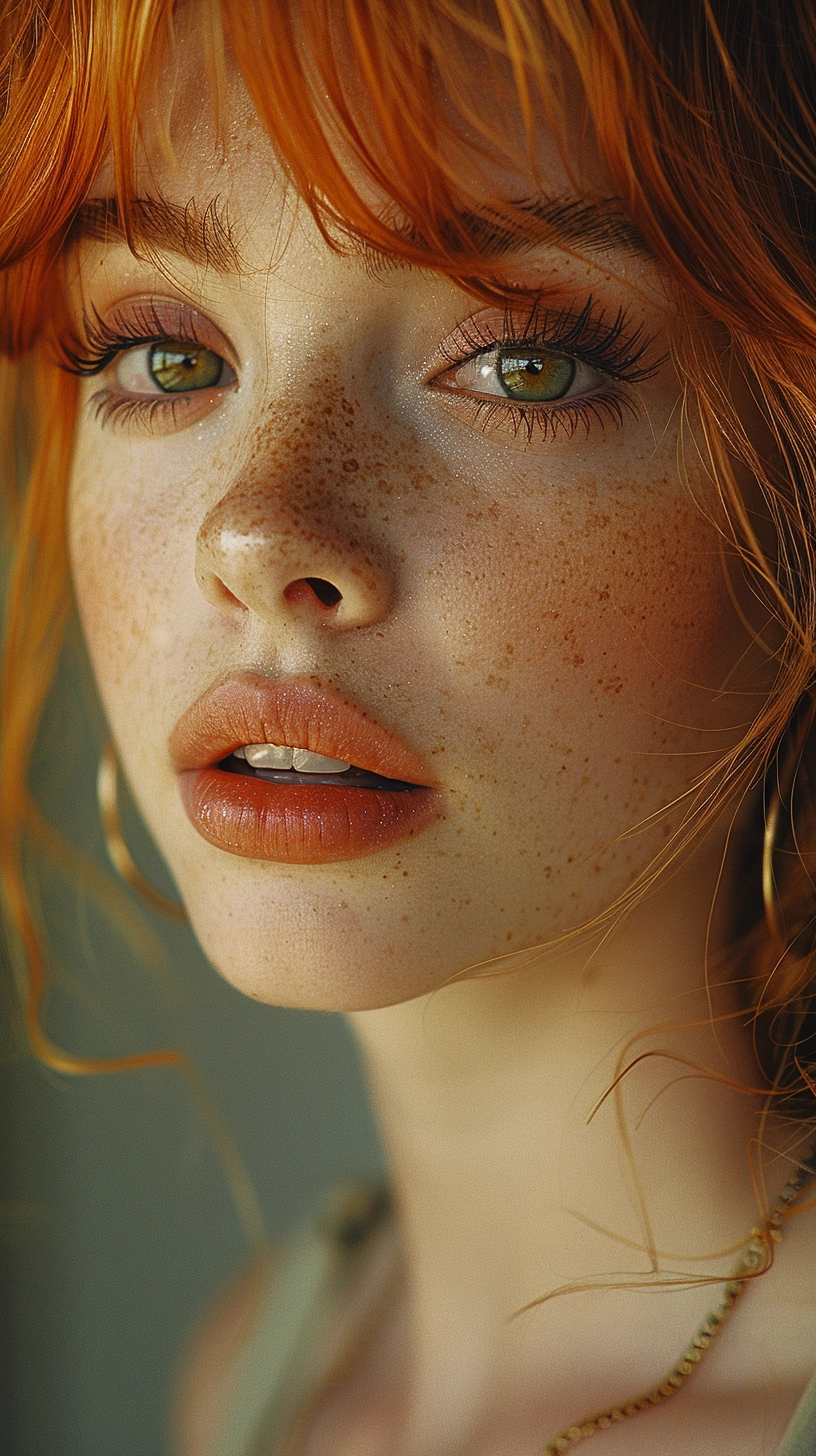 Vibrant Red-Haired Woman Embracing New Orleans Spirit