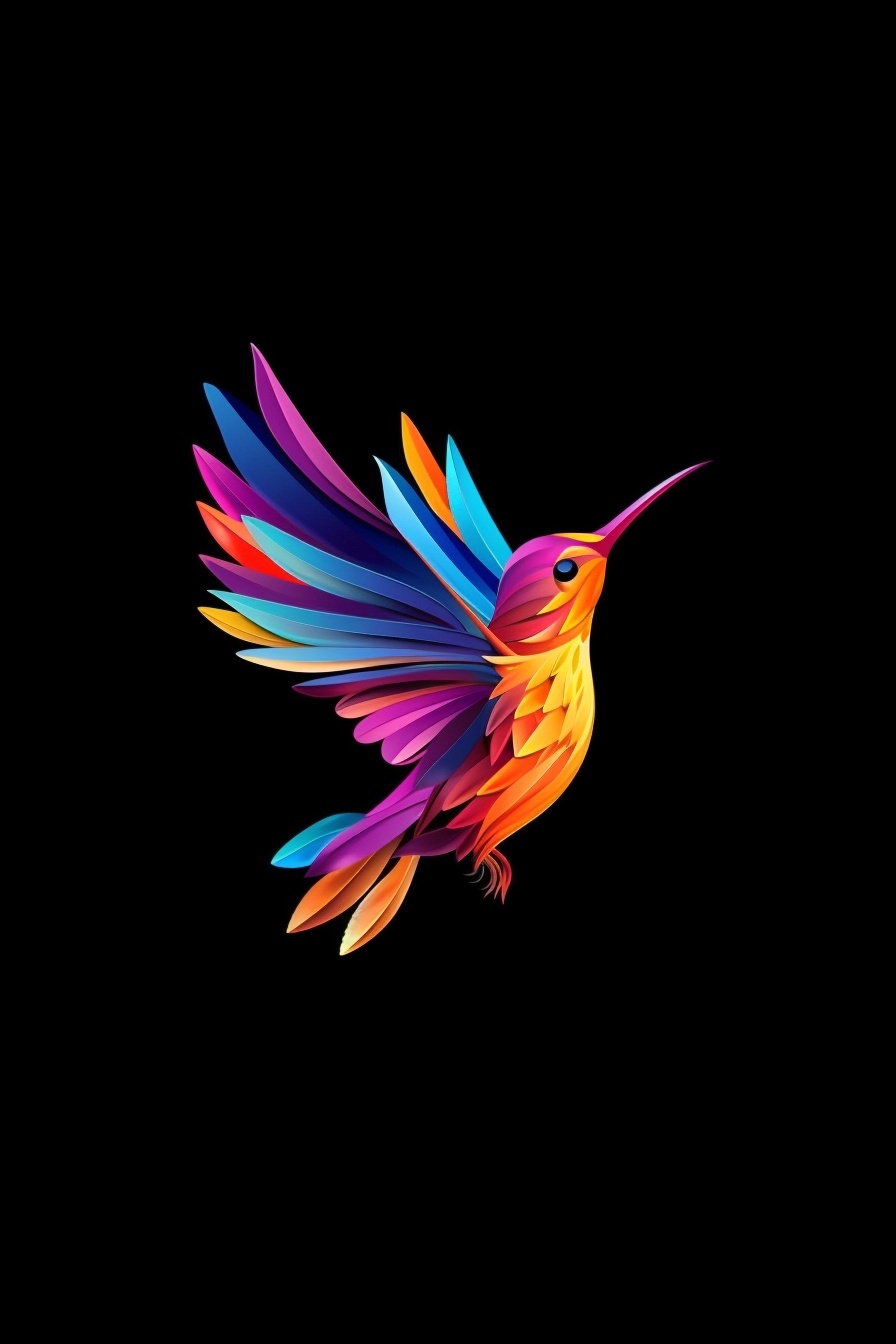 Vibrant Hummingbird Vector Illustration - 8K HDR Art