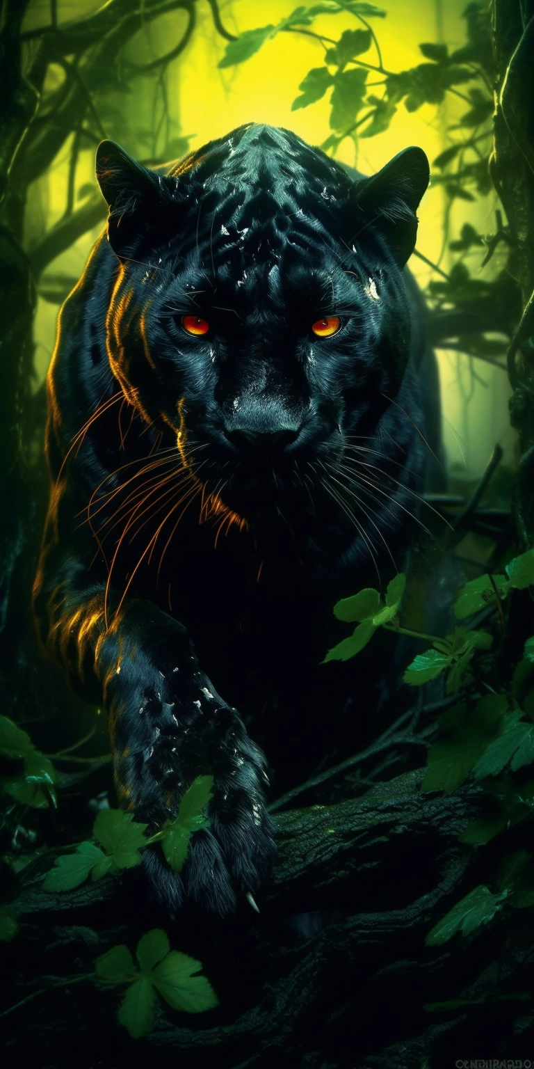 Nightmare Beauty: Surreal Panther in Danger