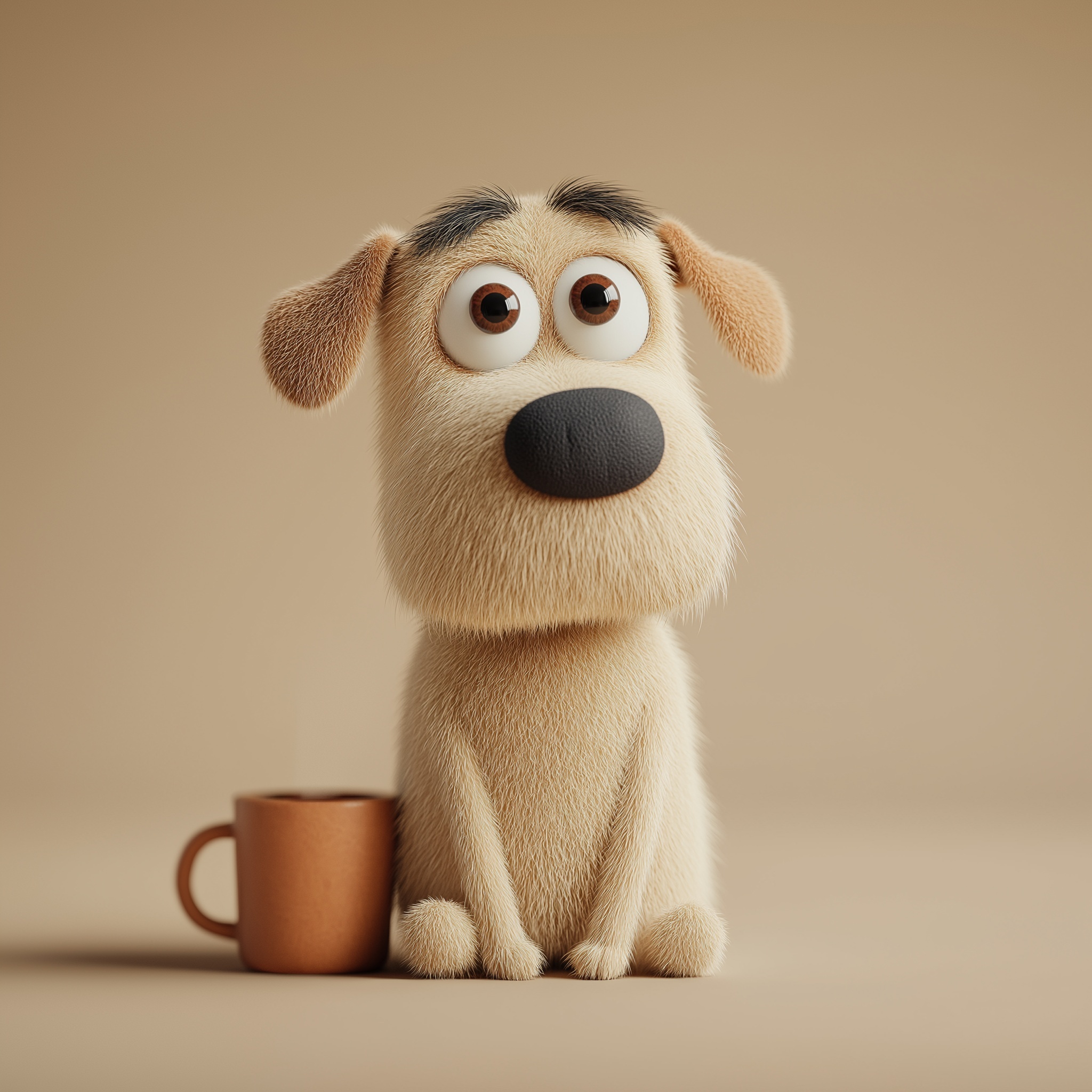 Dazed Labrador: Adorable 3D Character Design
