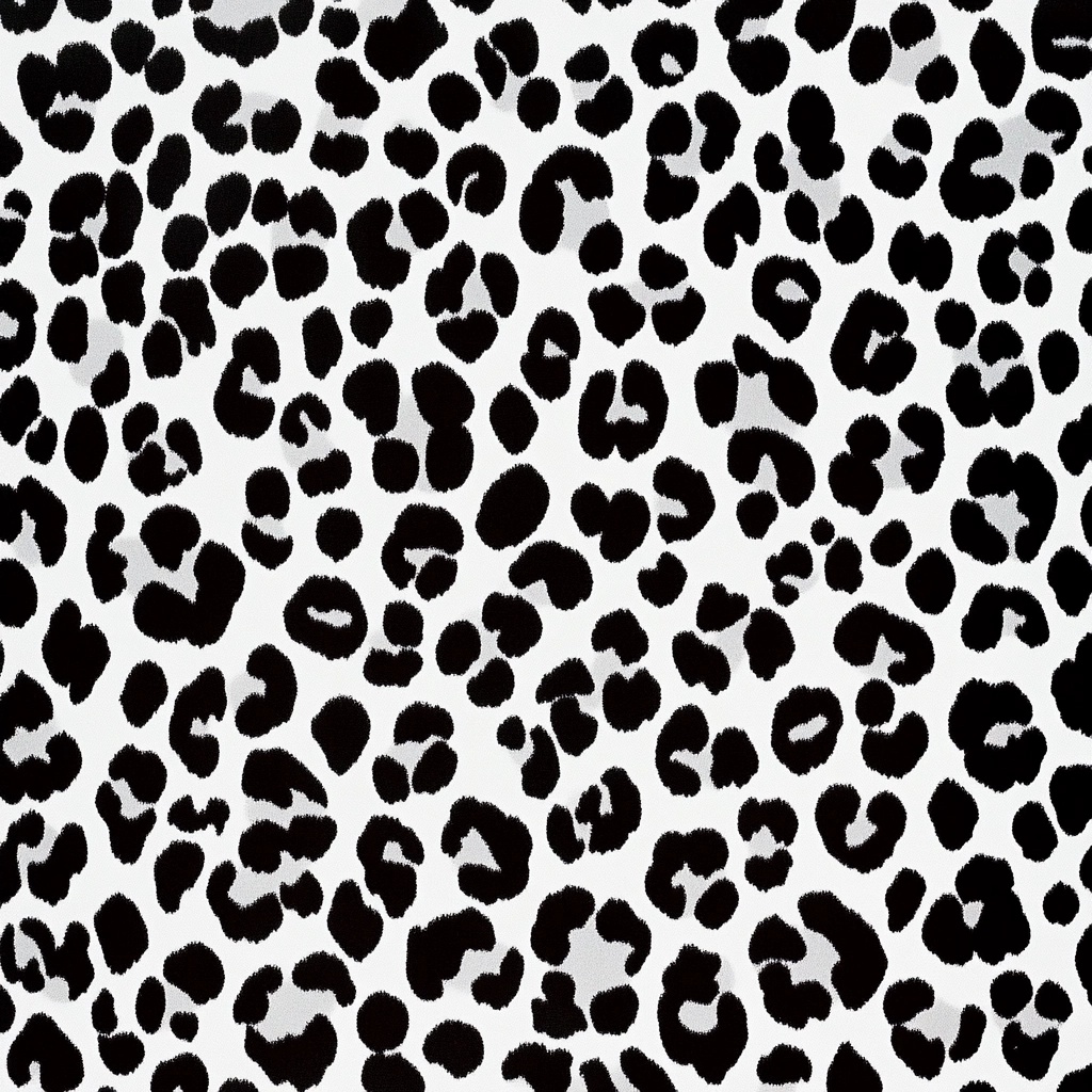 Seamless Jaguar Spot Pattern: Bold Black & White Design