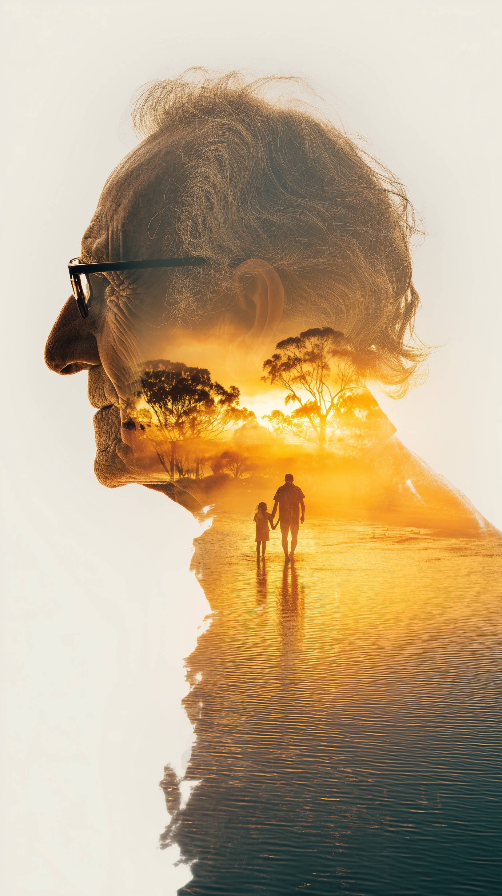 Serene Portrait: A Journey Through Memory and Nature