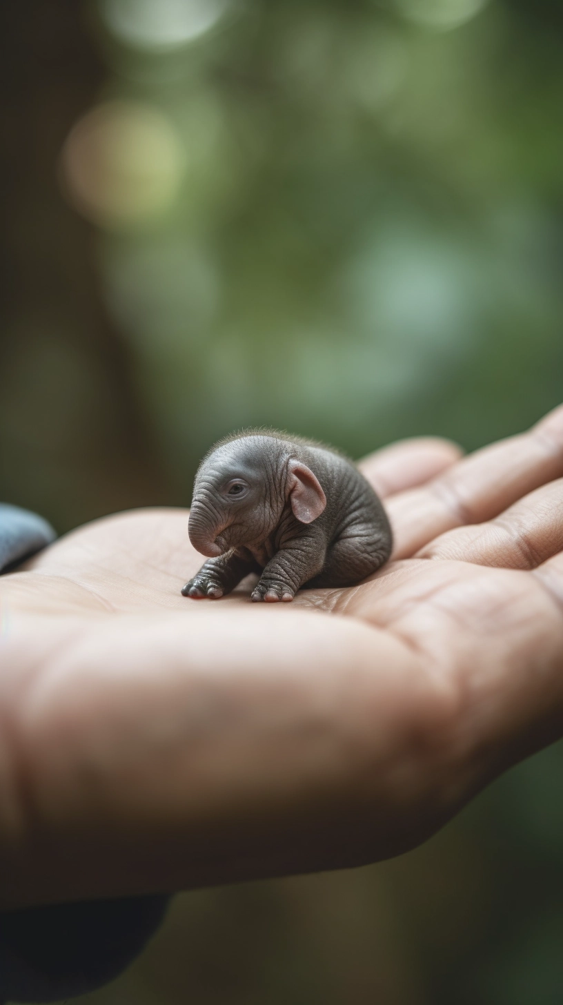 Adorable Baby Elephant: Macro Photography