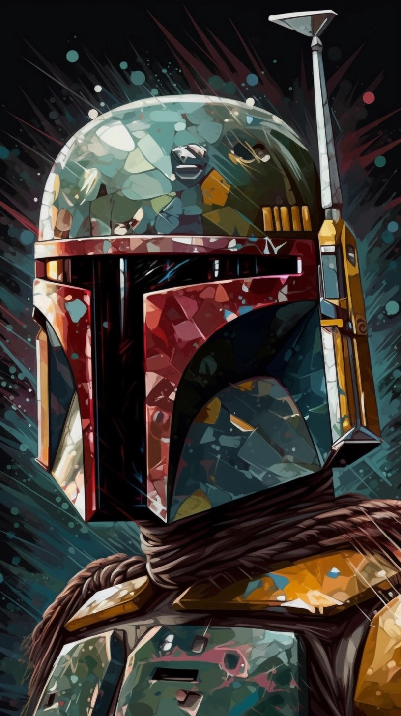 George Taffy's Boba Fett: Cubist Fine Art Print