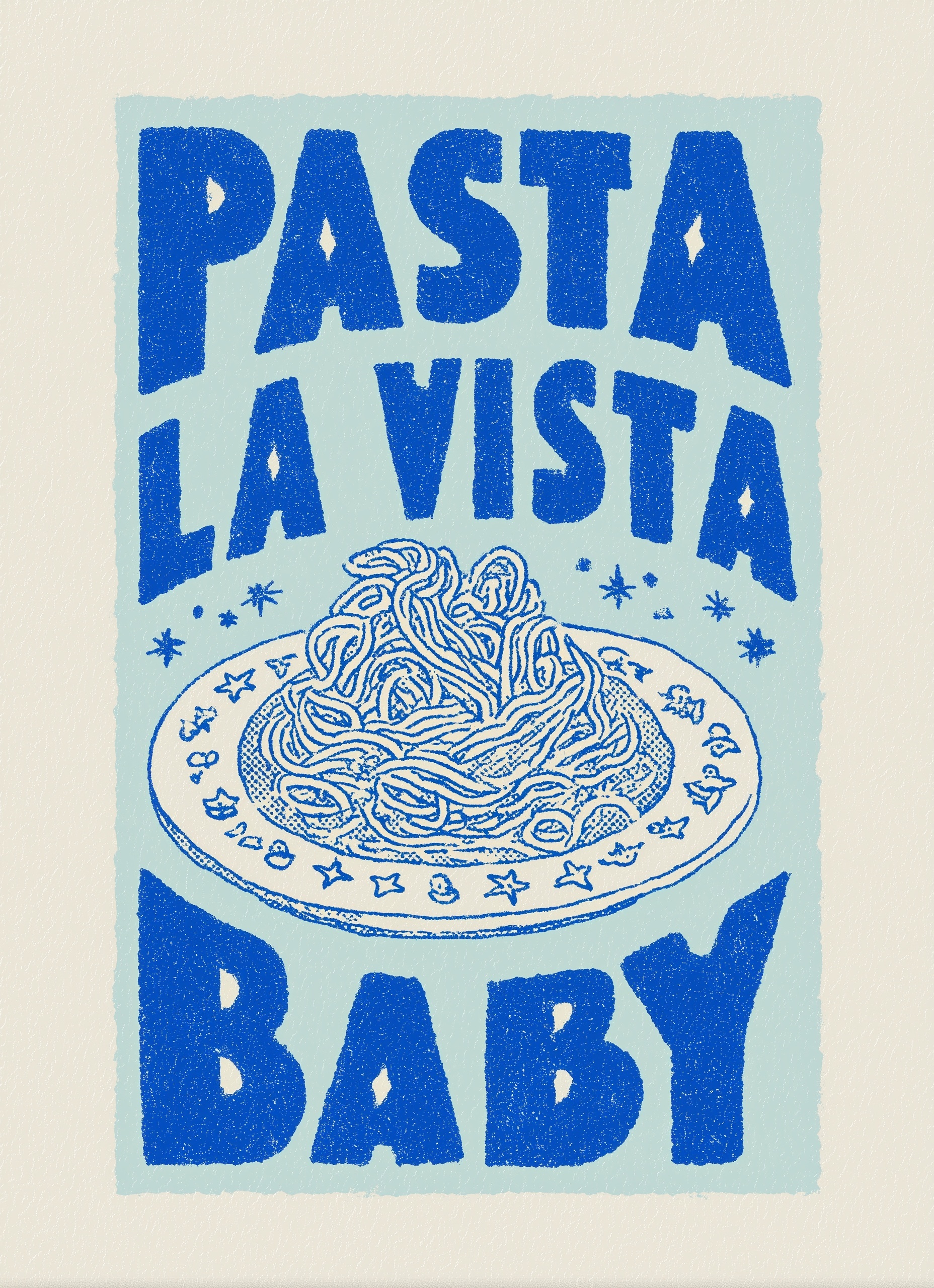 Retro Pasta Logo: PASTA LA VISTA BABY Design