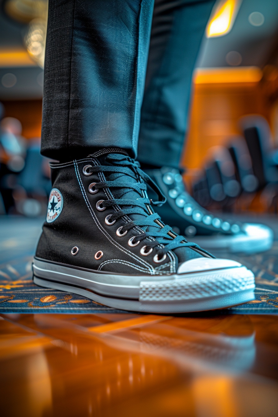 Black converse with suit hotsell