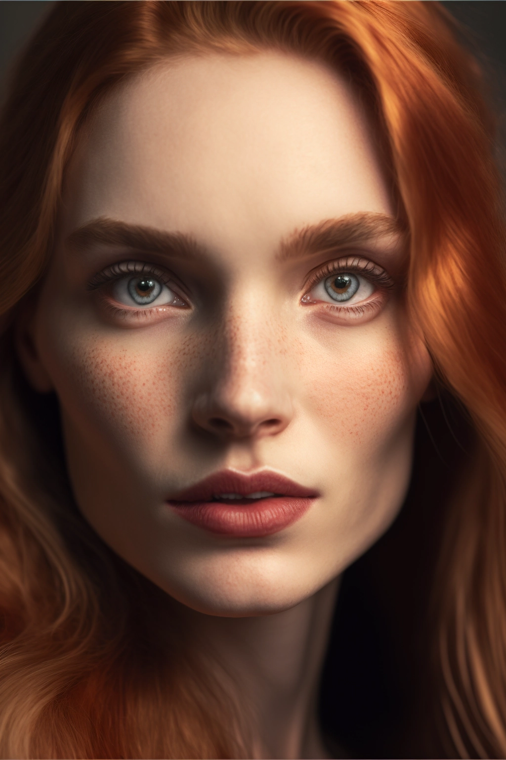 Stunning 4K Portrait of Red and Blonde Haired Woman