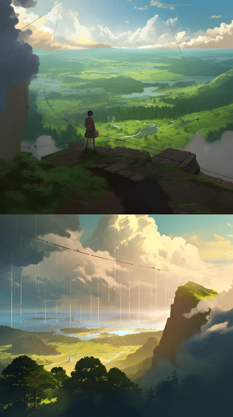 Summer Rain: Makoto Shinkai-inspired Concept Art