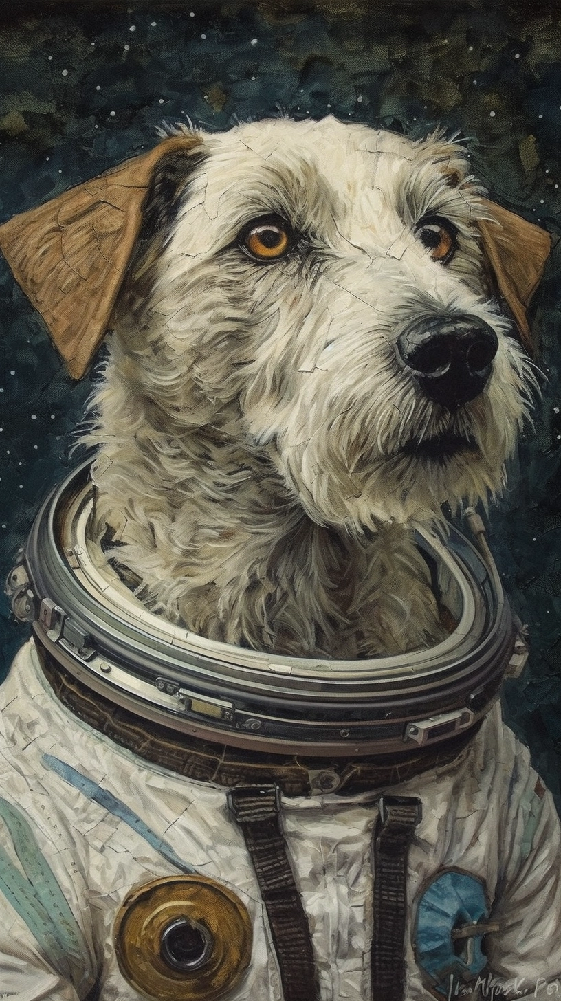 Space Pup: Winning Portrait of an Astronaut Dog