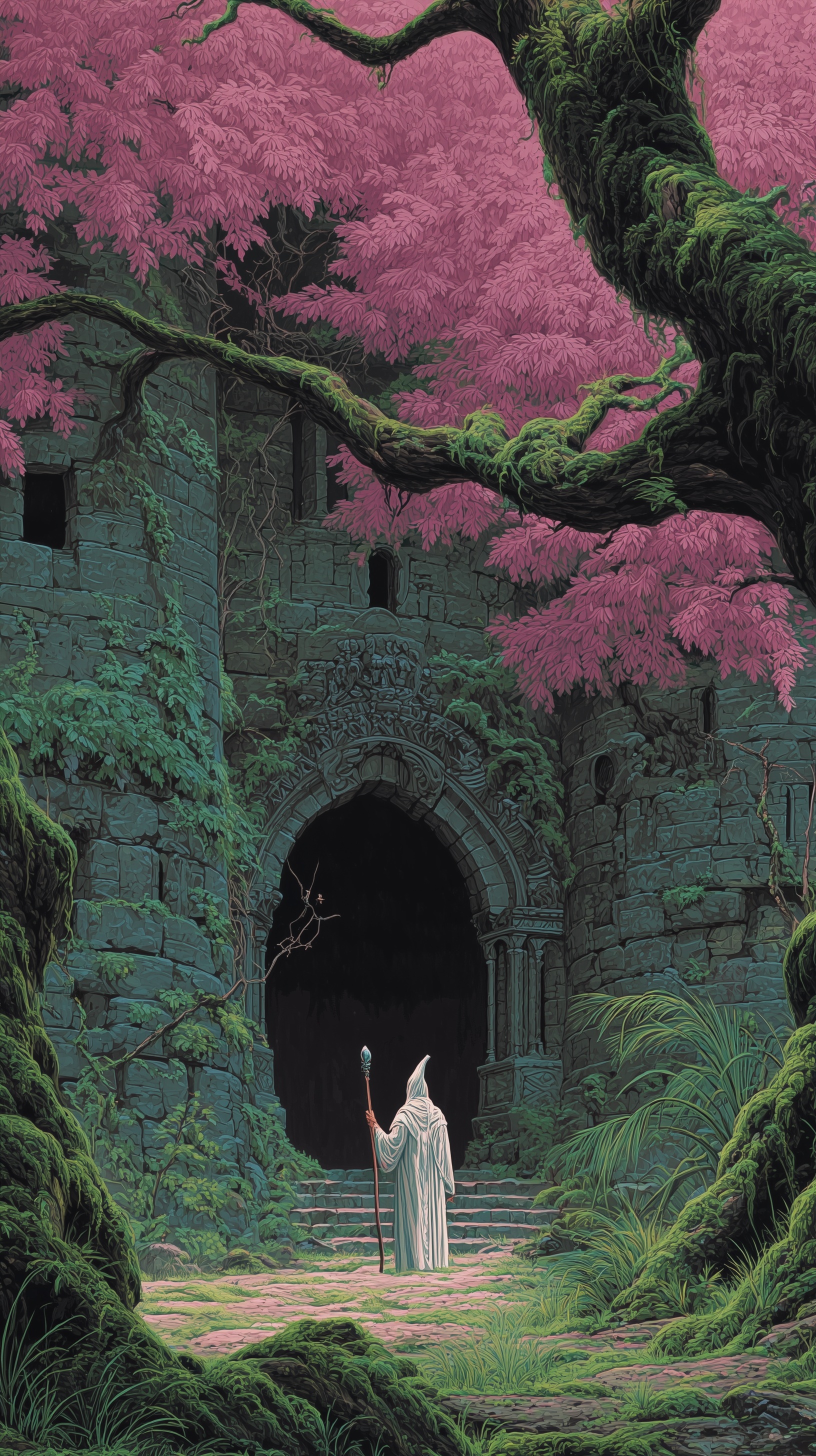 Meet the Enigmatic Pink Wizard at the Castle Gates