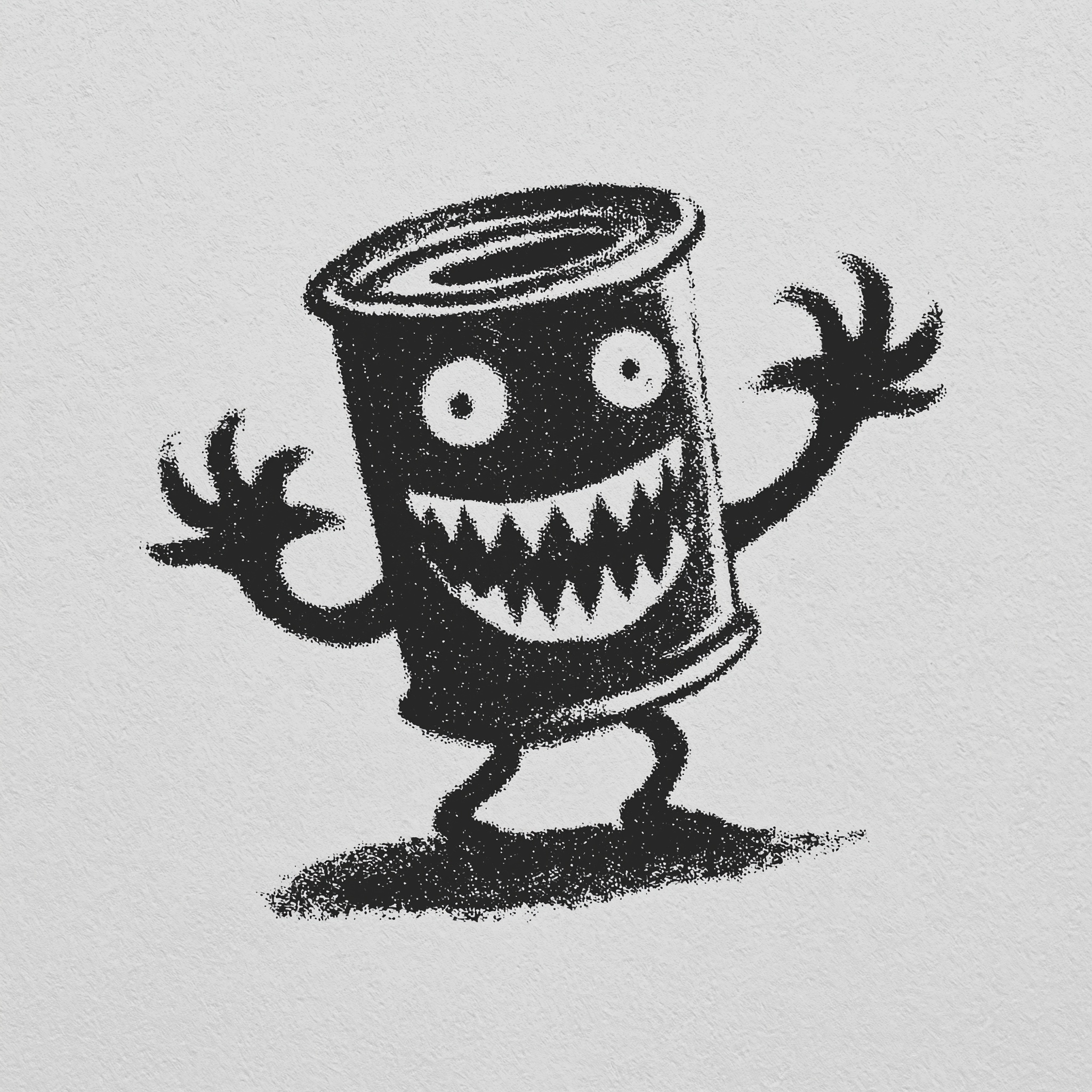 Retro Kaiju Cartoon Mascot for T-Shirt Design