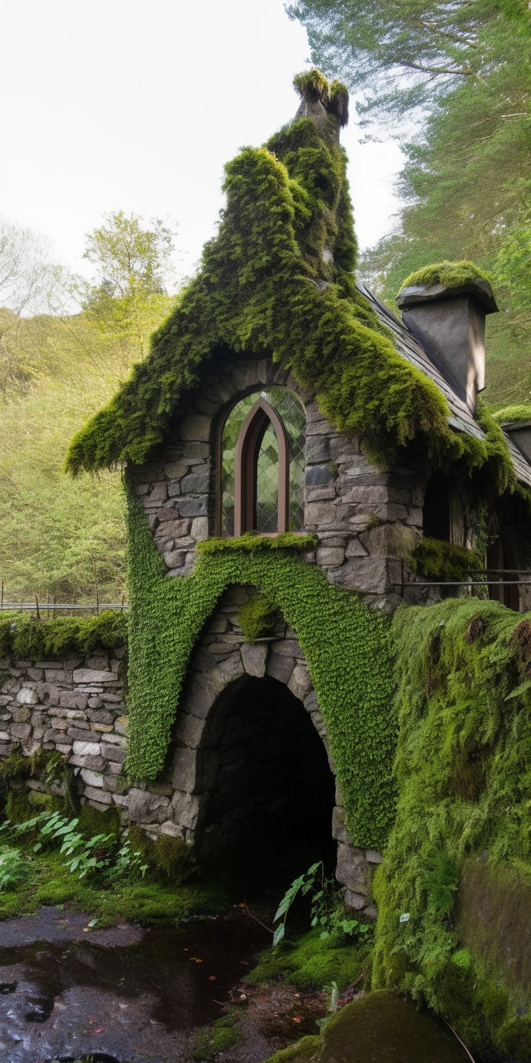 Irish Stone Fantasy Cottage on Archway