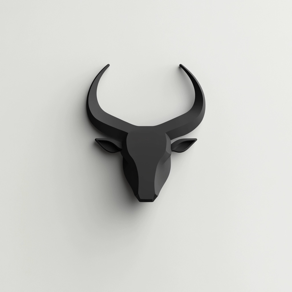 Bold Minimalist Bull Head Logo Design