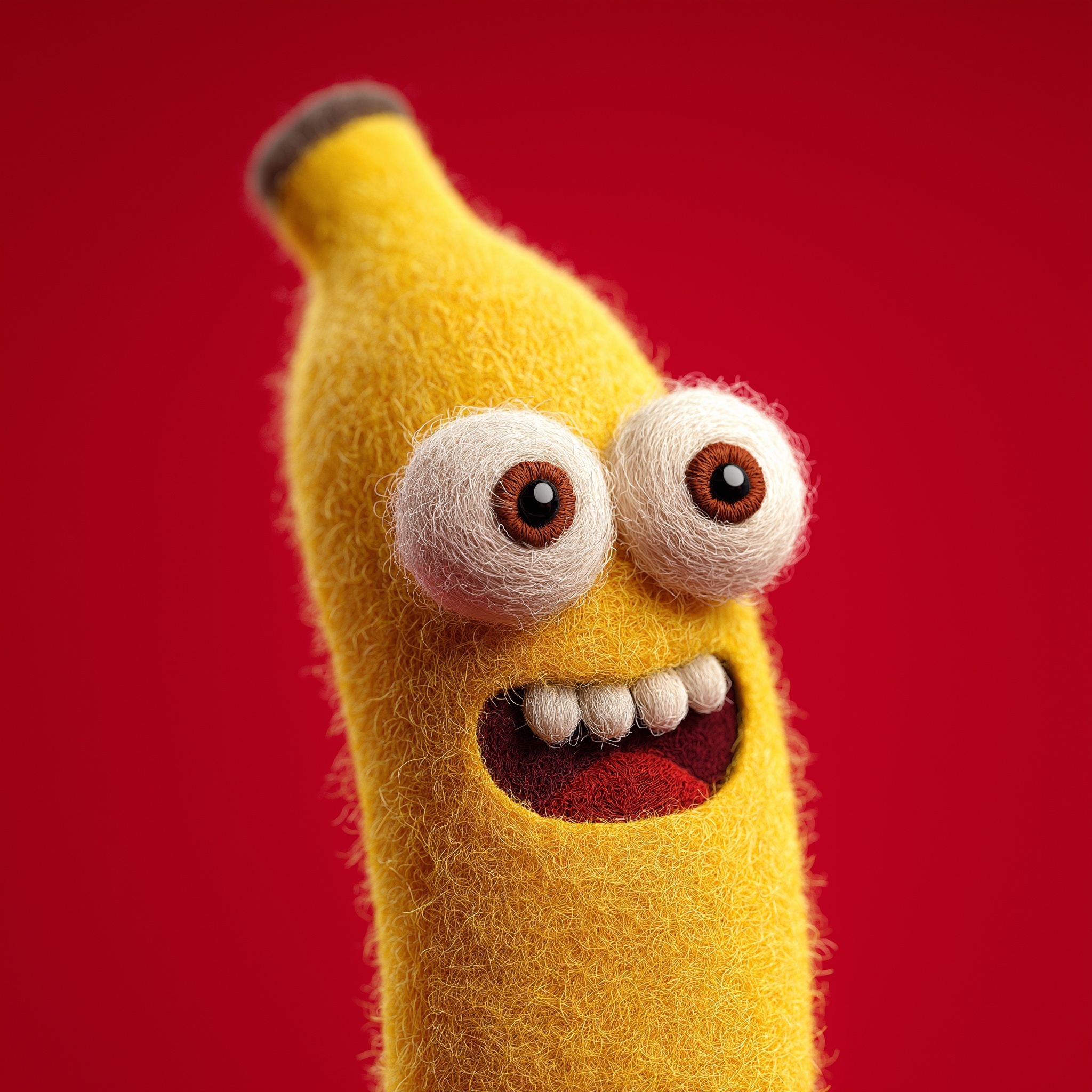 Silly Cartoon Banana: Googly Eyes & Sinister Smile