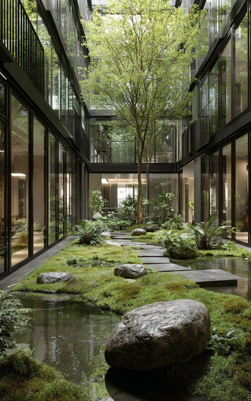 Discover Modern Japanese Courtyard Interiors
