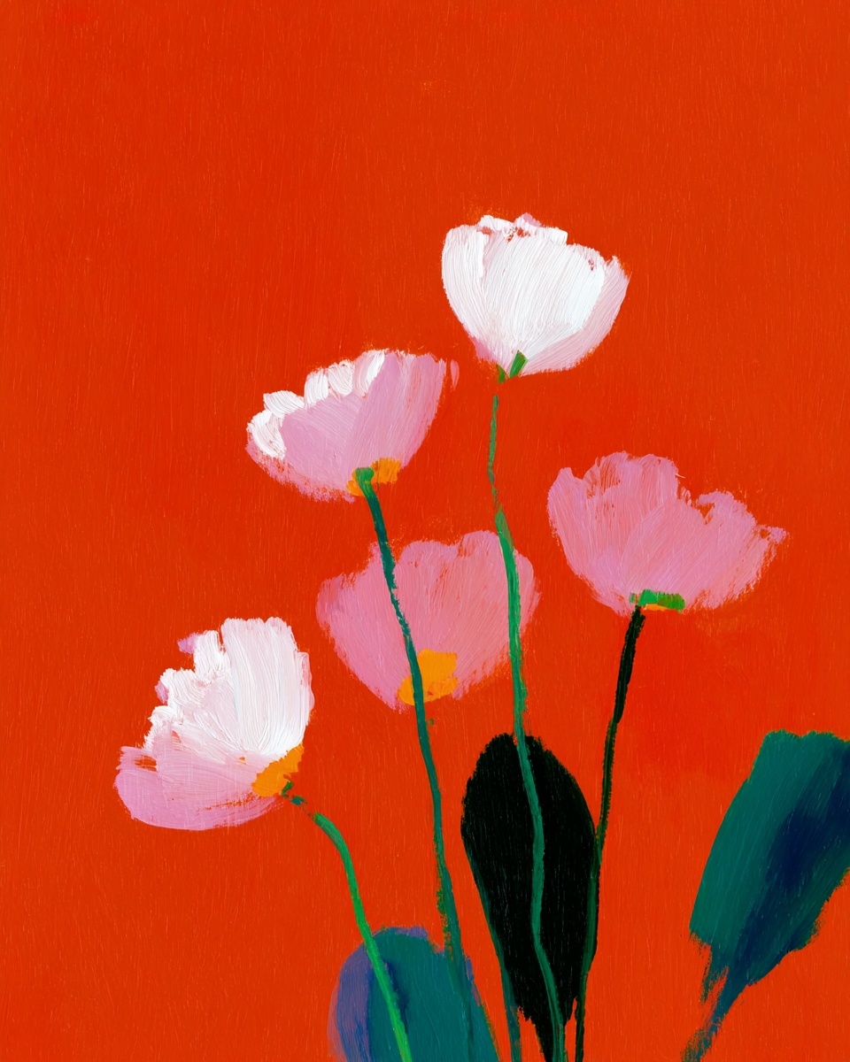 Vibrant Abstract Rose Art for Modern Living Spaces