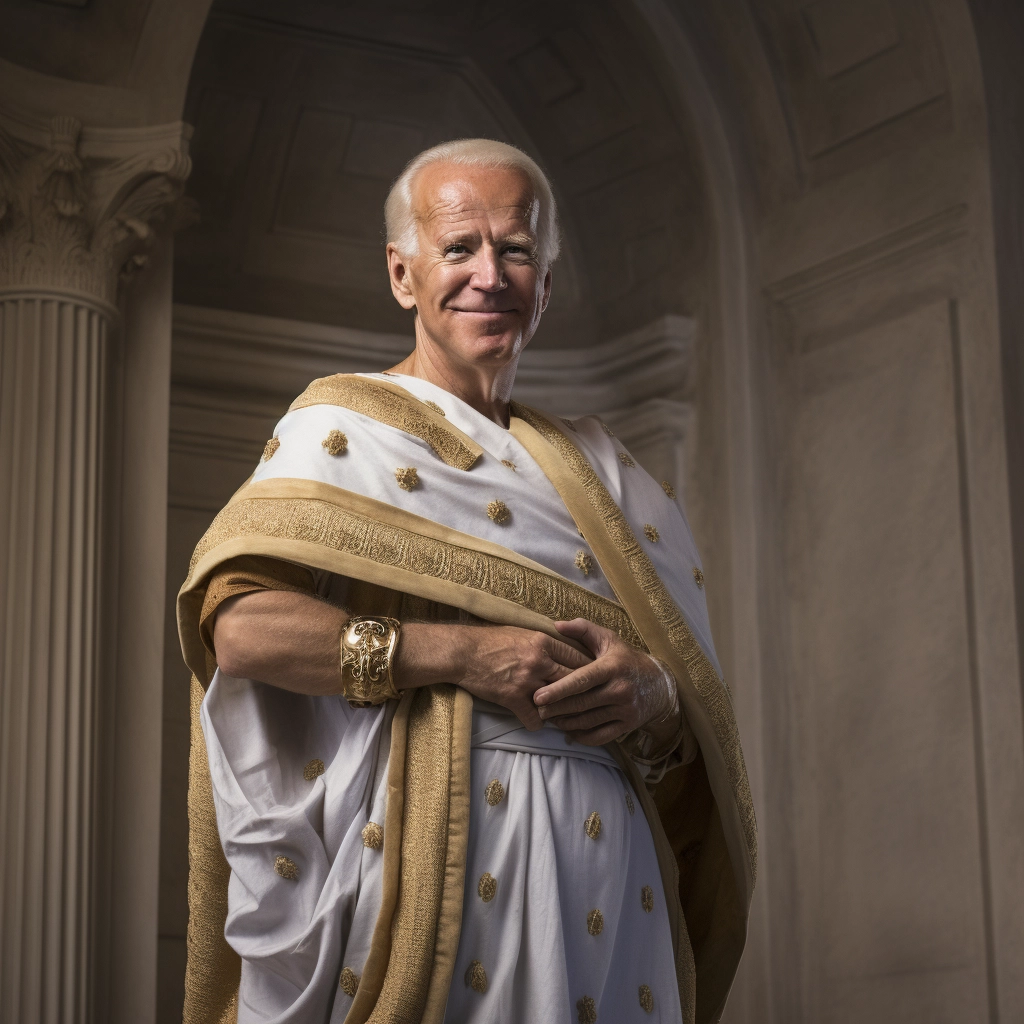 Joe Biden as Rome's Consul: Uniting Leadership Effortlessly