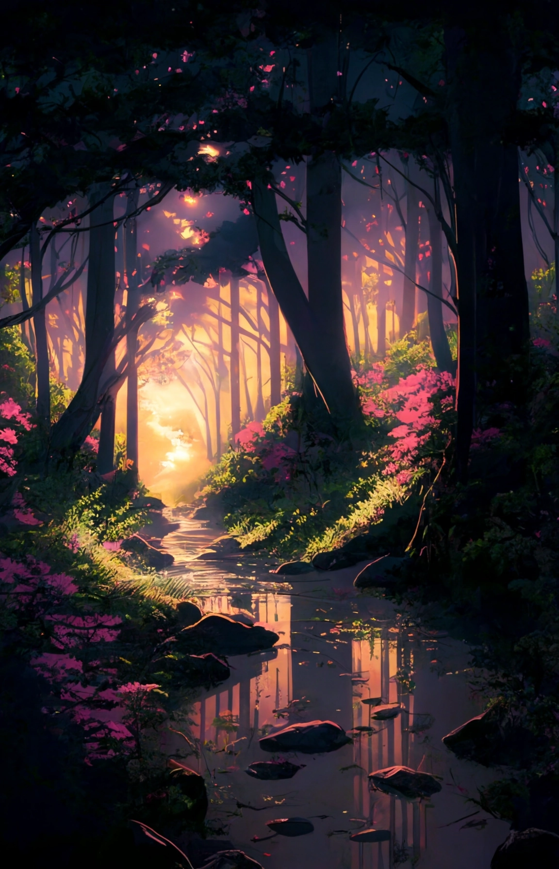 Dreamy Anime Sunset Scenery Wallpaper