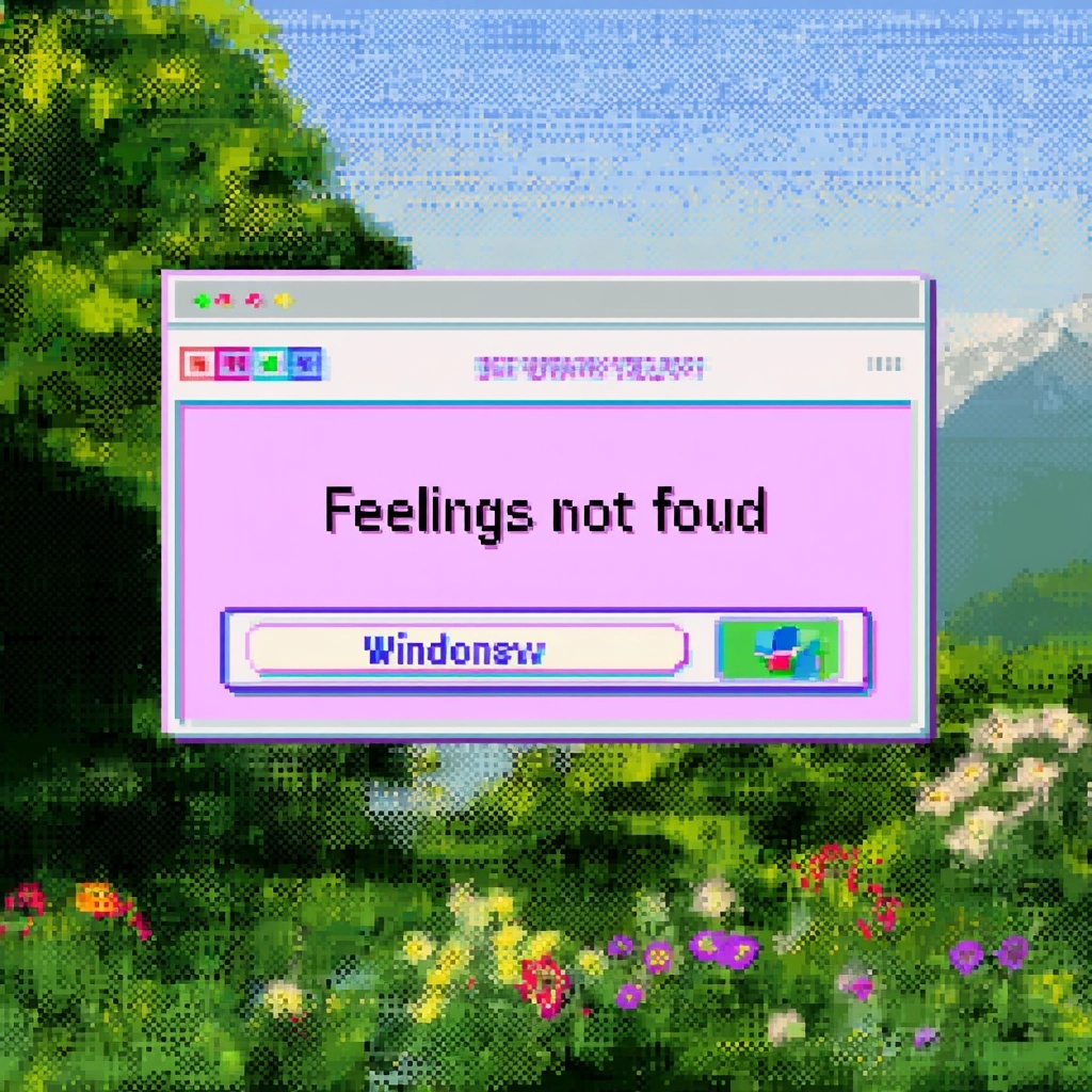Retro Windows 98 Error: Feelings Not Found