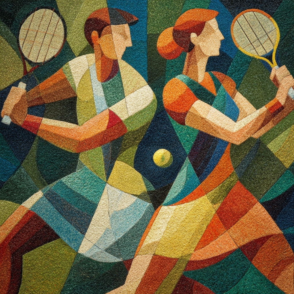 Wimbledon Women's Tennis: A Cubist Perspective