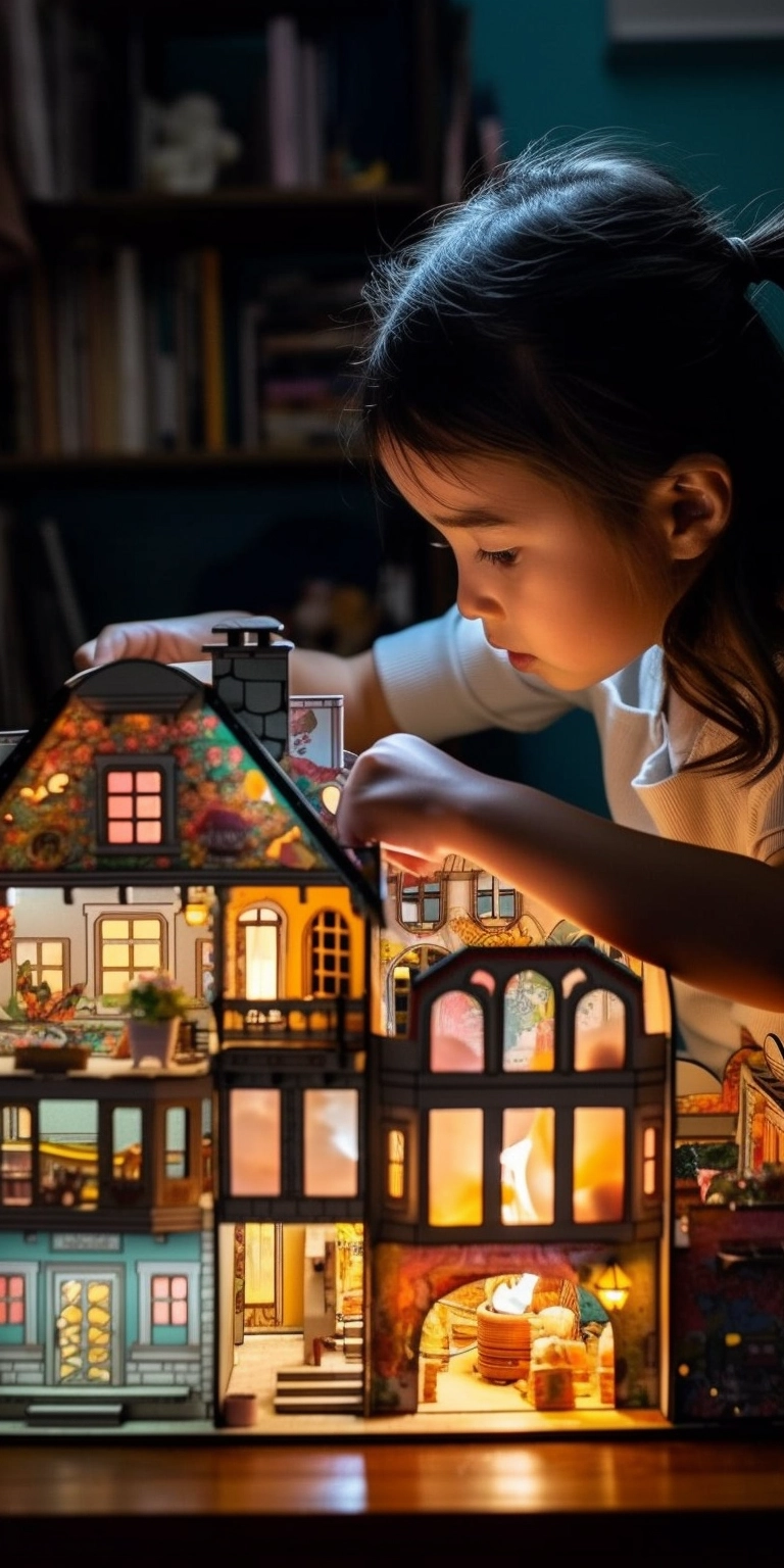 Colorful Dollhouse: A Little Girl's DIY Dream