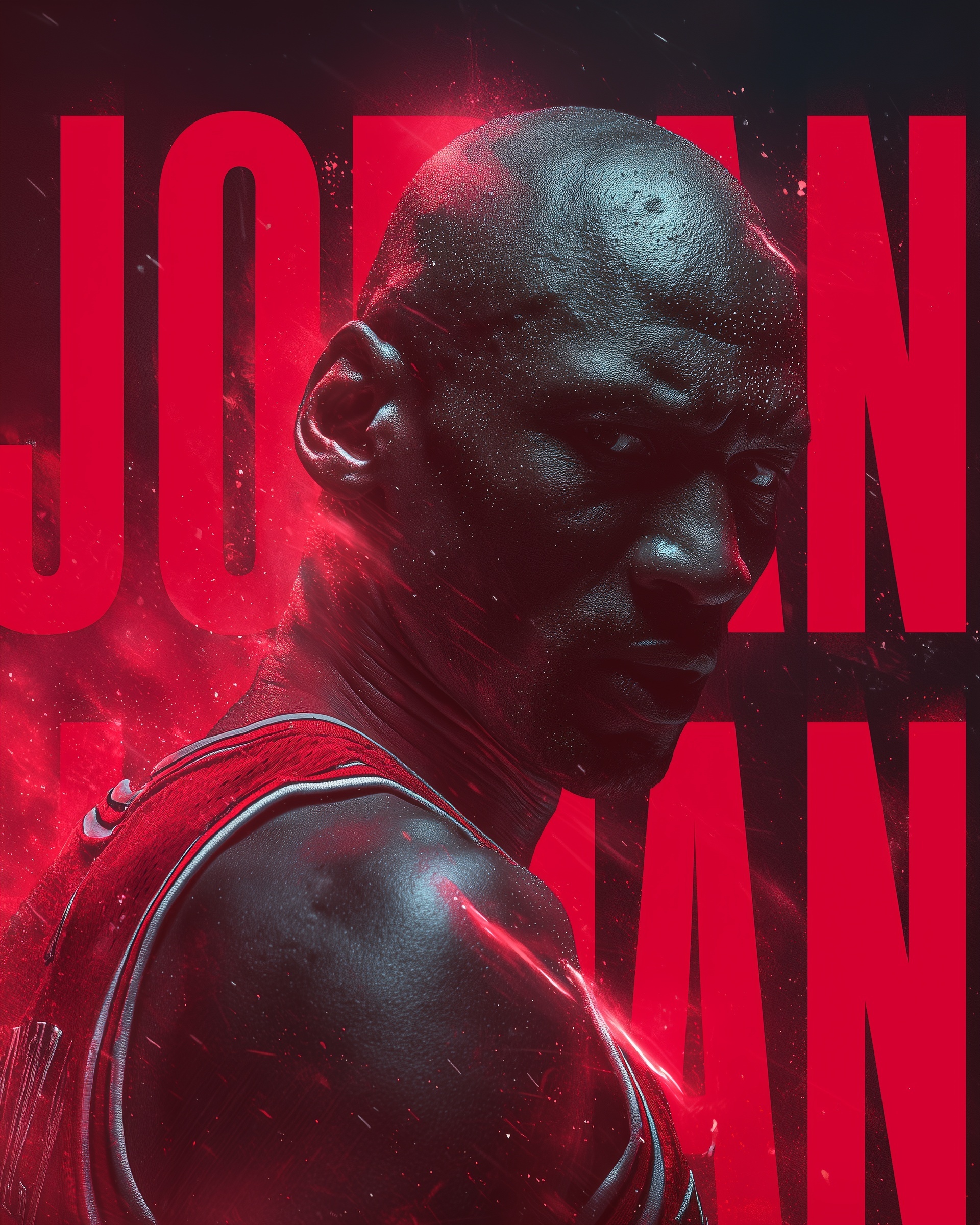 Intense Michael Jordan Portrait: A Premium Sports Tribute