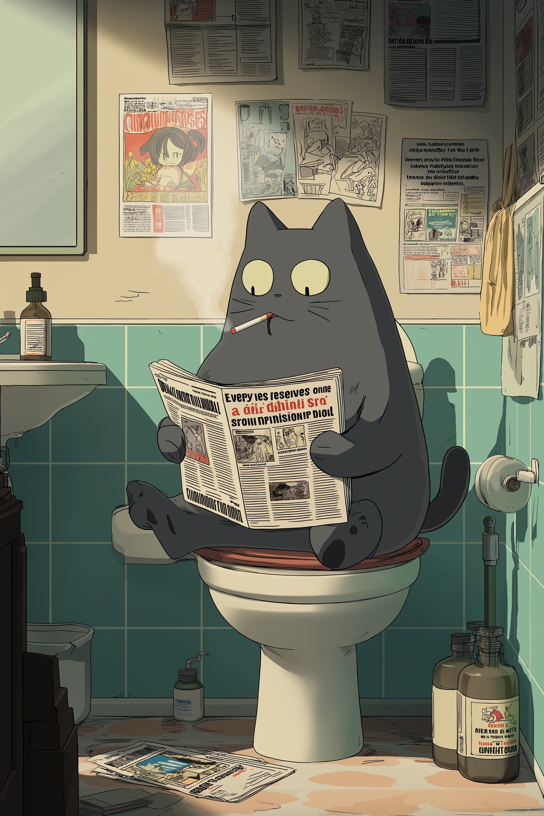 Ten Minutes of Inspiration: Cat on the Toilet