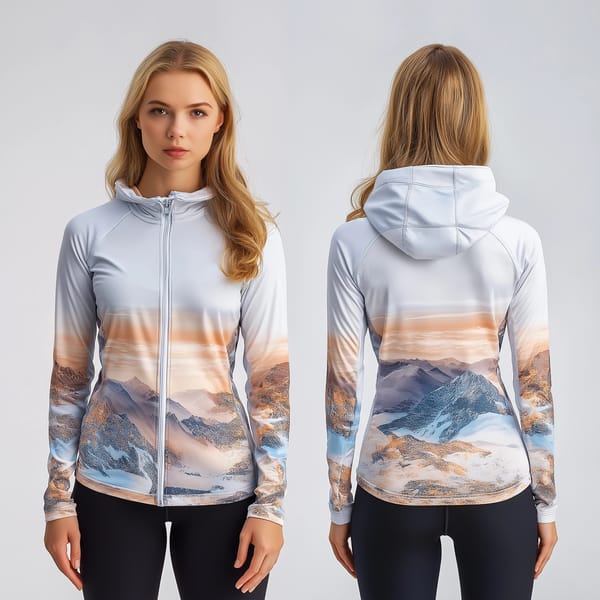 Sun Protection Hoodies: Front & Back Views