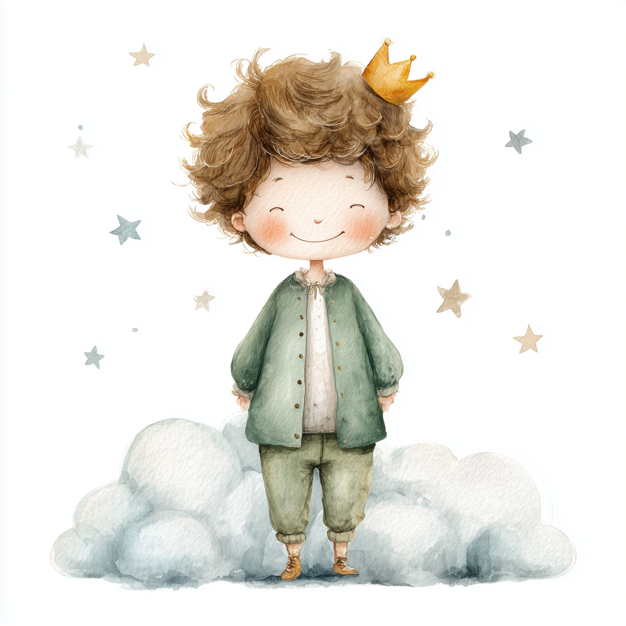 Whimsical Prince: Dreamy Nursery Art for Kids