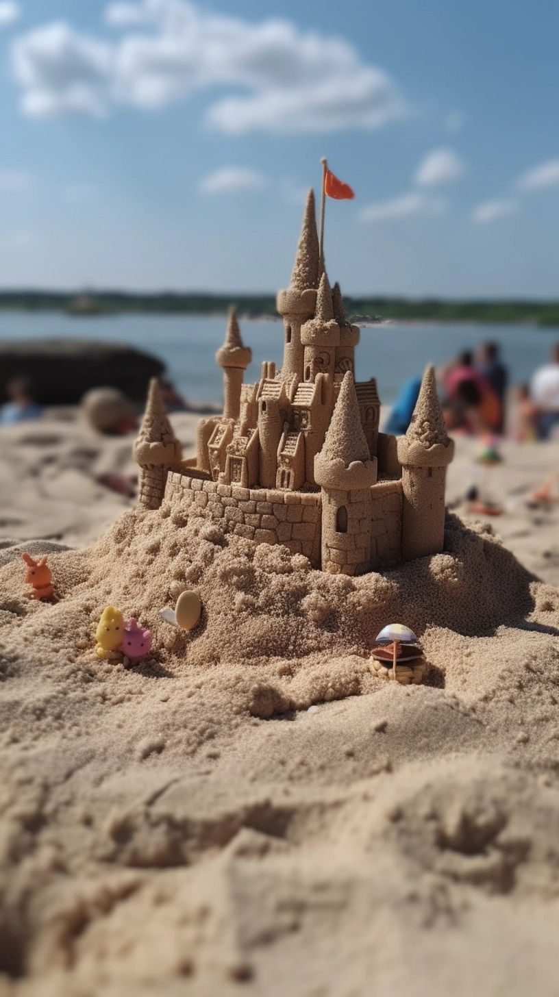 Summer Fun: Realistic Sandcastle & Toys