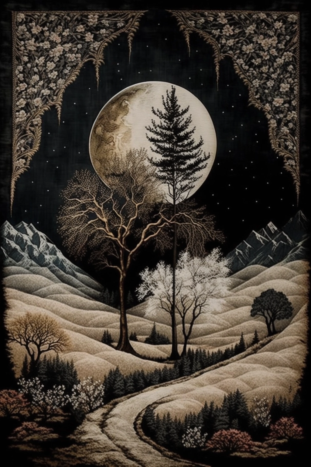 Antiqued Moon Phases & Tapestries