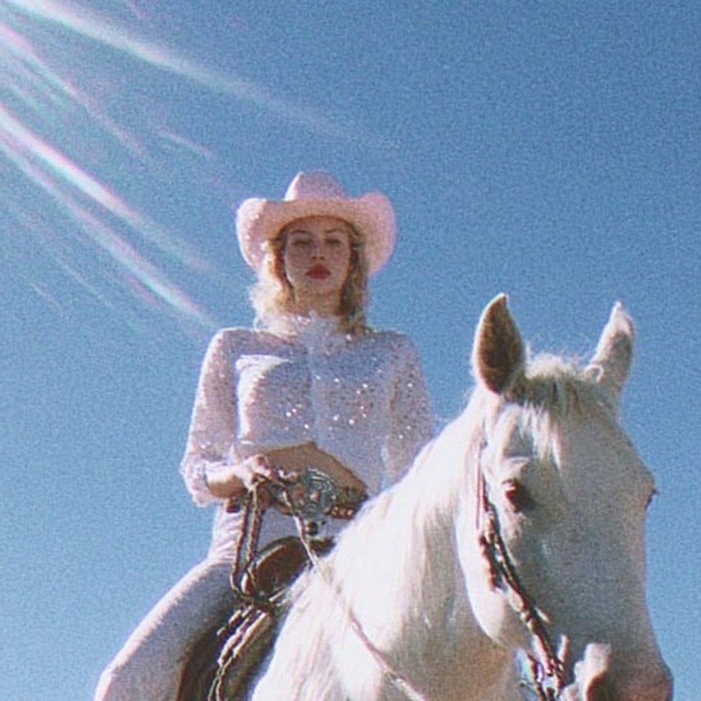 Sunset Ride: Cowgirl on Horseback