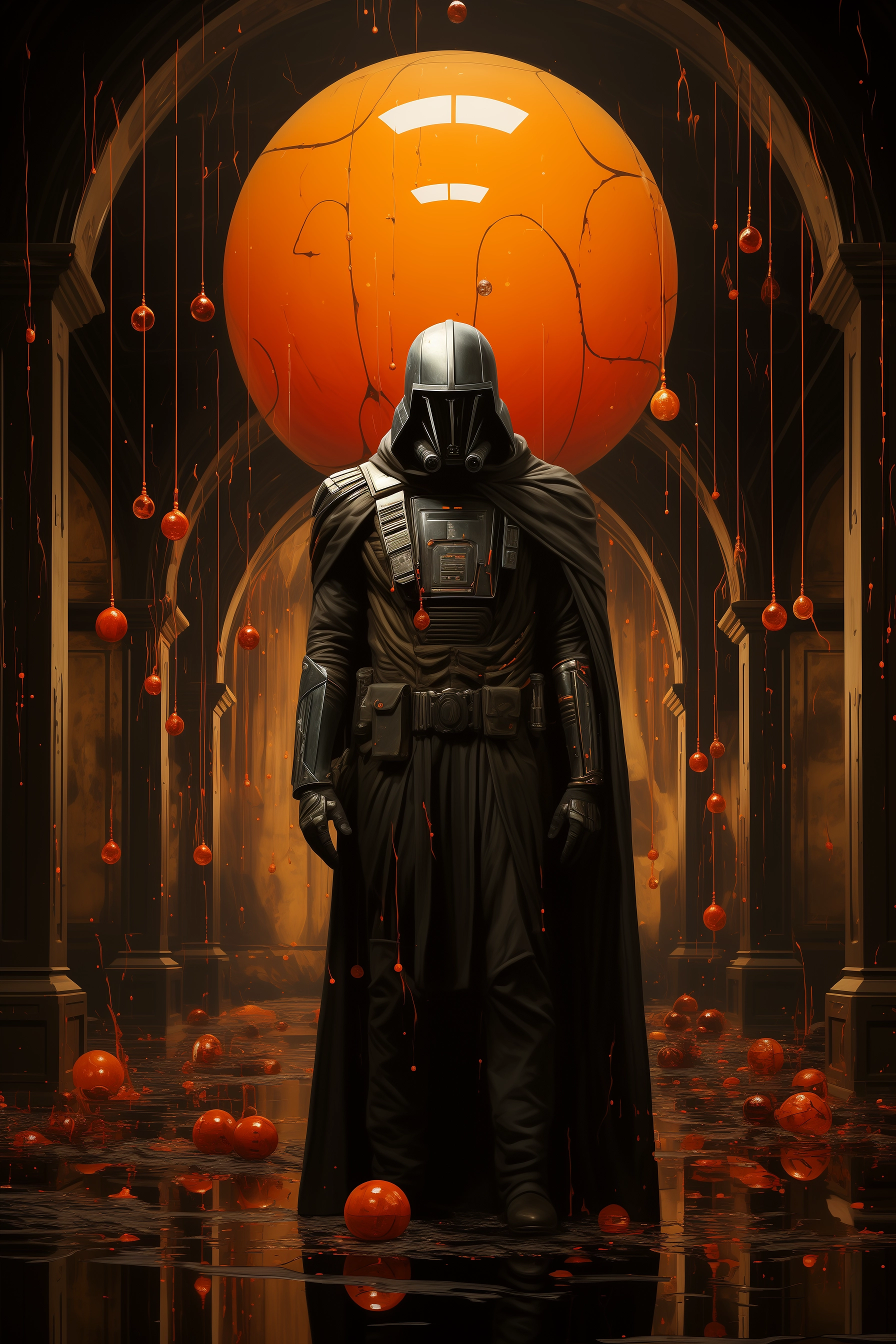 Soviet-style Star Wars Imperial Guard: Neon Orange Brutalism