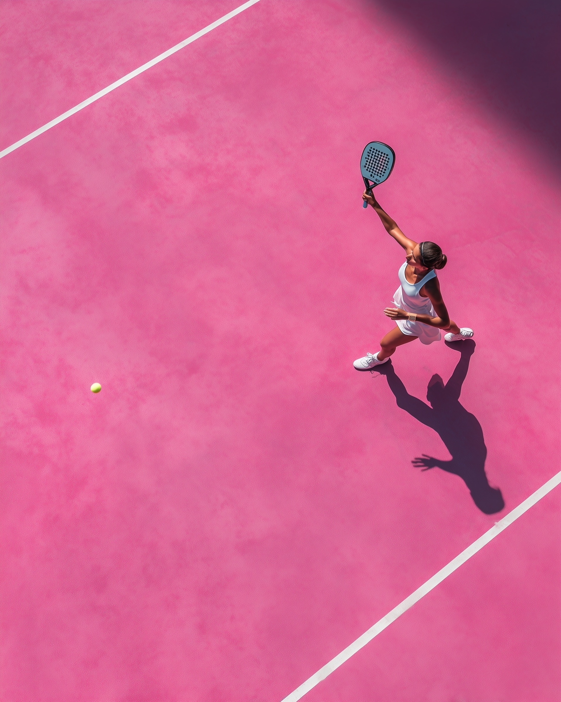 Experience Padel: Bright Pink Court Action!