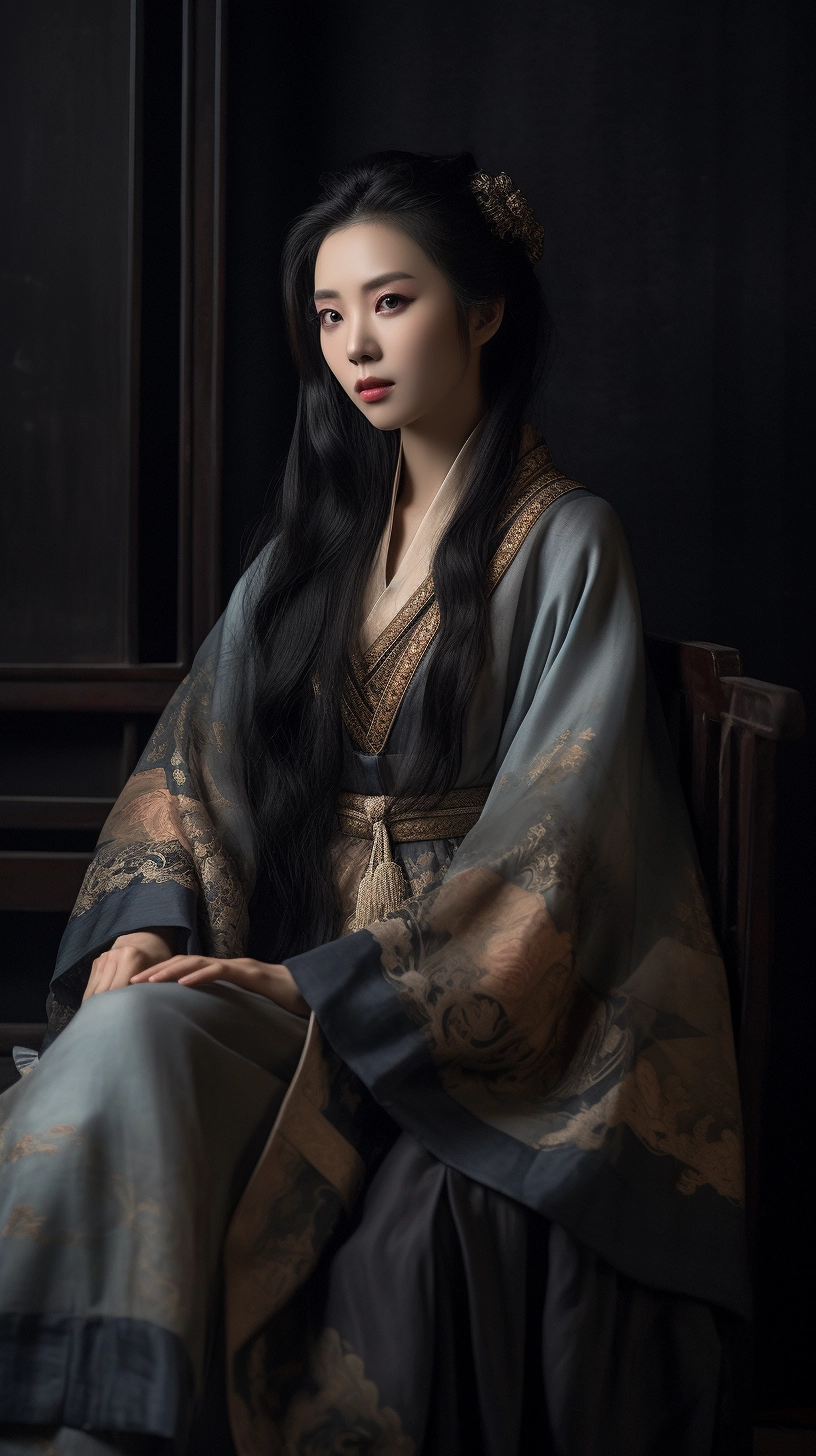 Enchanting Chinese Beauty in Sophisticated Attire