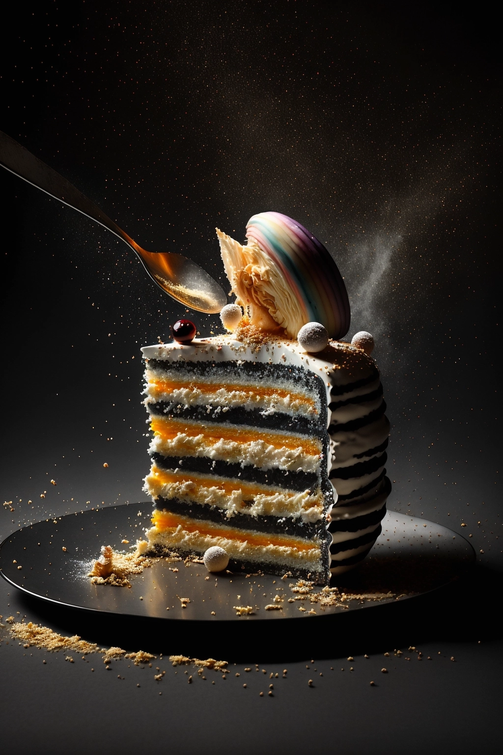 Saturn Birthday Cake: Sliced to Perfection