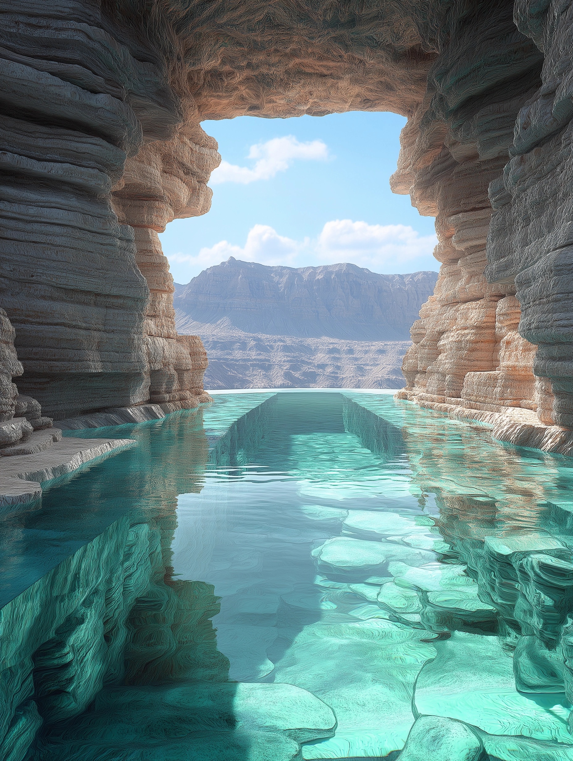 Stunning Glass Bridge Over a Desert Canyon